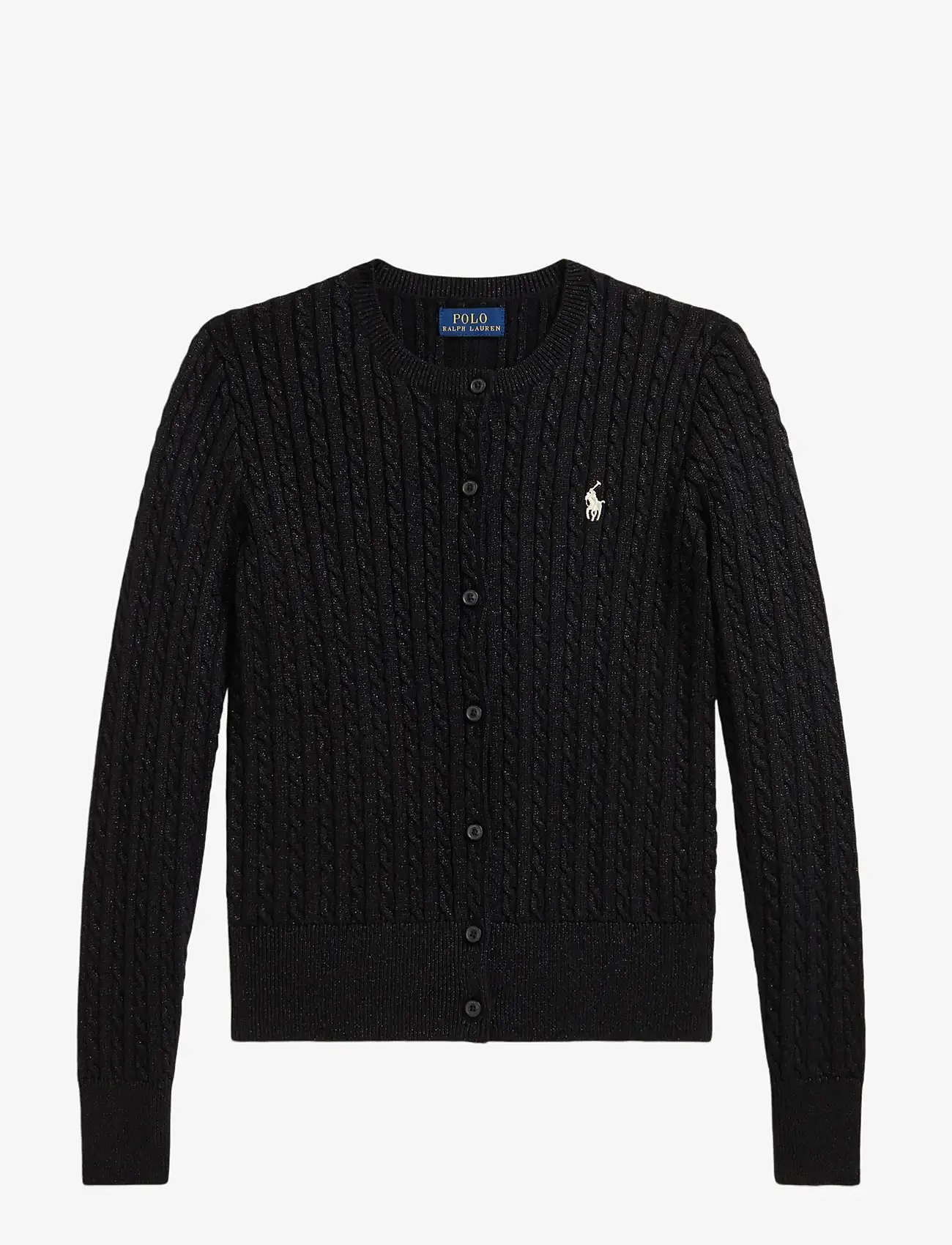 Ralph Lauren Kids - Metallic Cable Cotton-Blend Cardigan - black - 1