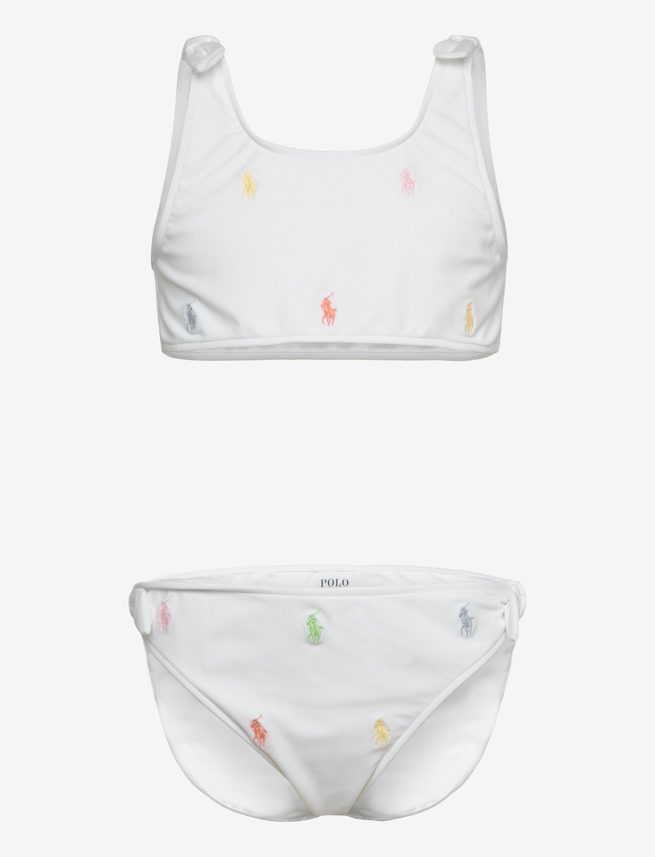 Ralph Lauren Kids - Polo Pony Two-Piece Swimsuit - white w/ multi co - 0