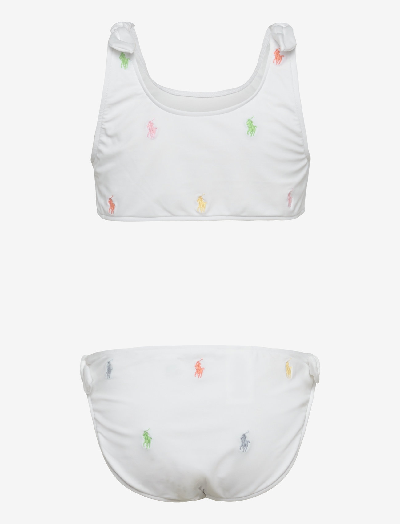 Ralph Lauren Kids - Polo Pony Two-Piece Swimsuit - white w/ multi co - 1