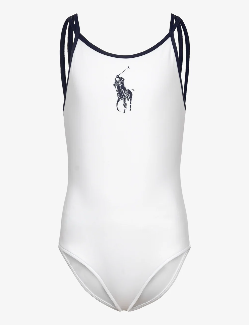 Ralph Lauren Kids - Big Pony One-Piece Swimsuit - badeanzüge - white w/ newport - 0