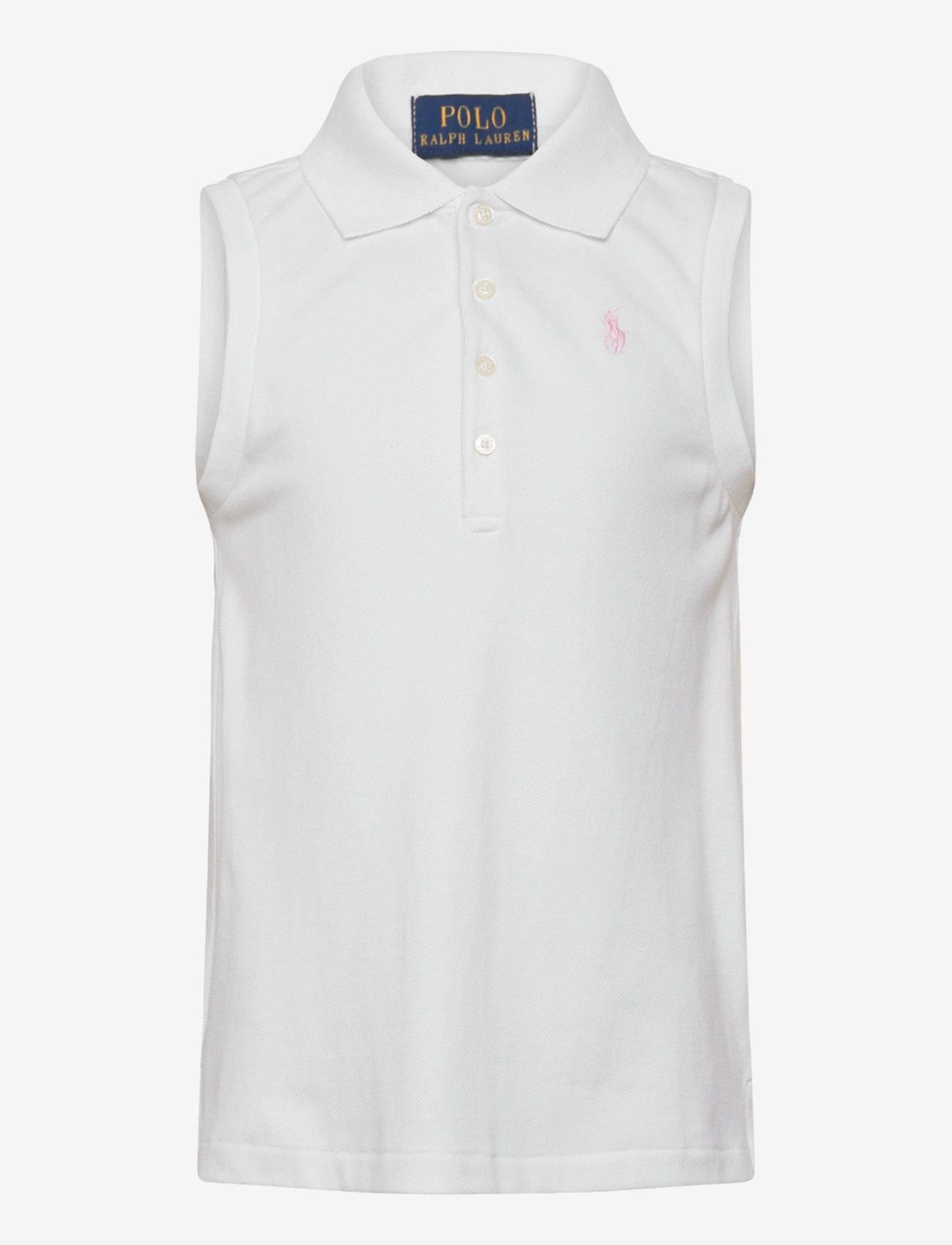 Ralph Lauren Kids - STRETCH MESH-SLVLSSPOLO-KN-PSH - hlýrabolir - white - 0