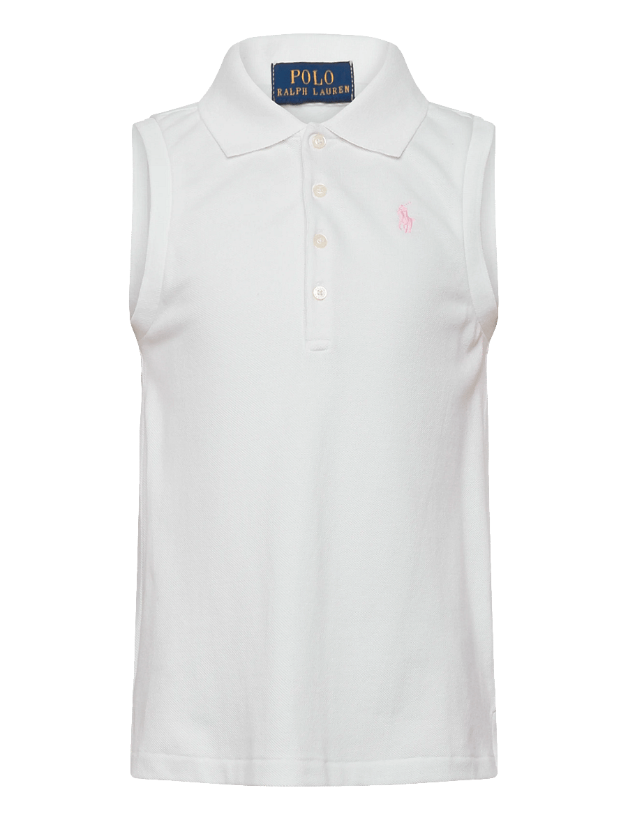 Ralph Lauren Kids - STRETCH MESH-SLVLSSPOLO-KN-PSH - tanktops - white - 0