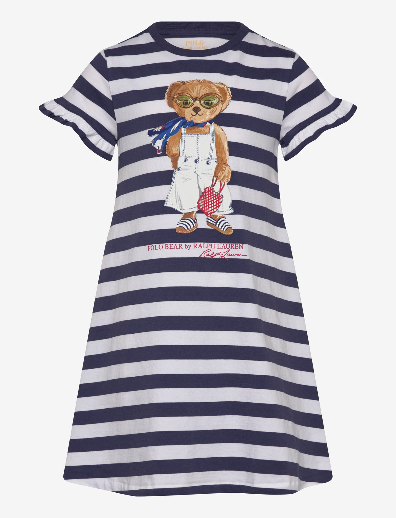 Ralph Lauren Kids - 26/1 JERSEY-BEAR DRESS-DR-DAD - navy/white stripe - 0