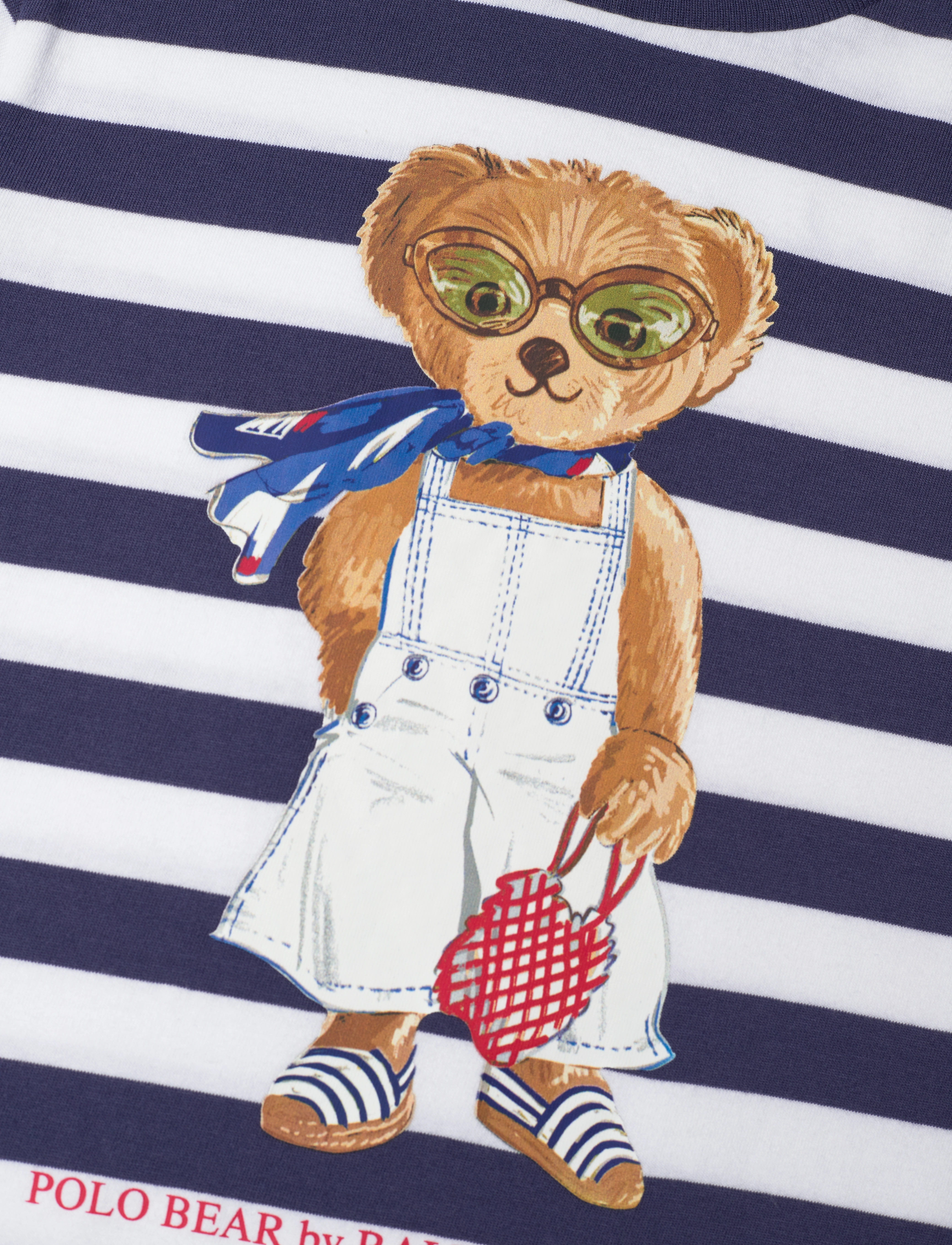 Ralph Lauren Kids - 26/1 JERSEY-BEAR DRESS-DR-DAD - navy/white stripe - 2