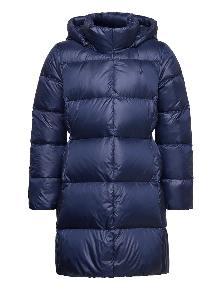 Ralph Lauren Kids - Down Hooded Long Jacket - daunen- und steppjacken - newport navy - 0