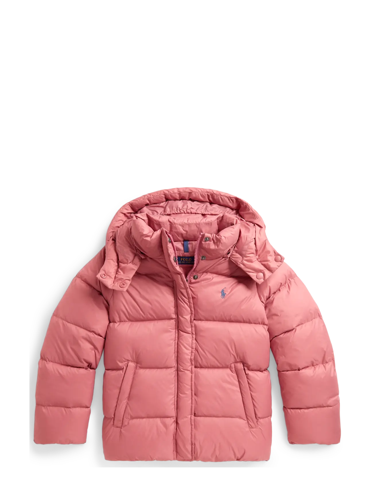 Ralph Lauren Kids Down Hooded Jacket - Overtøj - CANVAS PINK / pink/rose