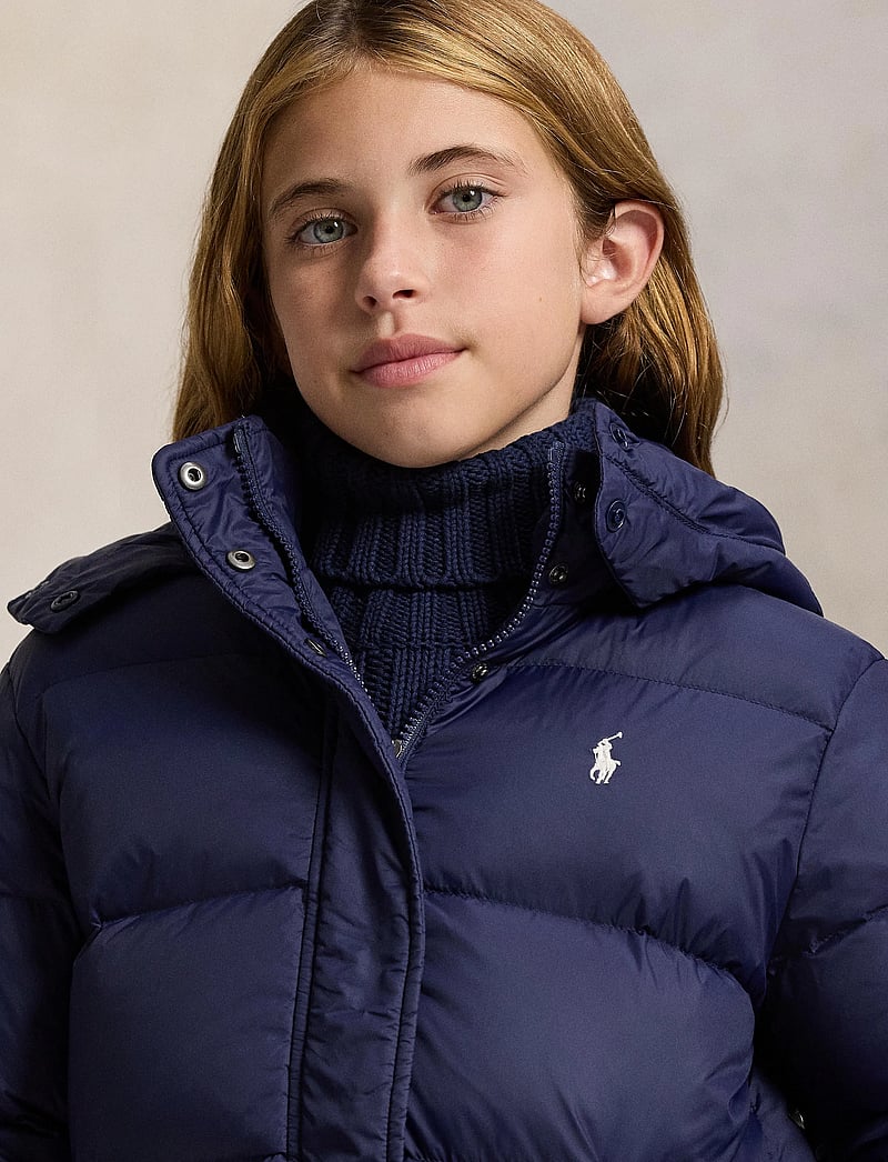 Ralph Lauren Kids - Down Hooded Jacket - talvejope - newport navy w wh - 3