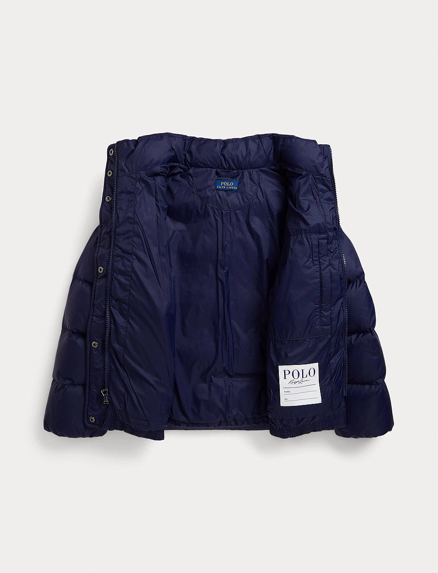 Ralph Lauren Kids - Down Hooded Jacket - kurtka zimowa - newport navy w wh - 5