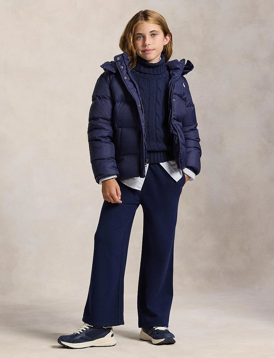 Ralph Lauren Kids - Down Hooded Jacket - kurtka zimowa - newport navy w wh - 0