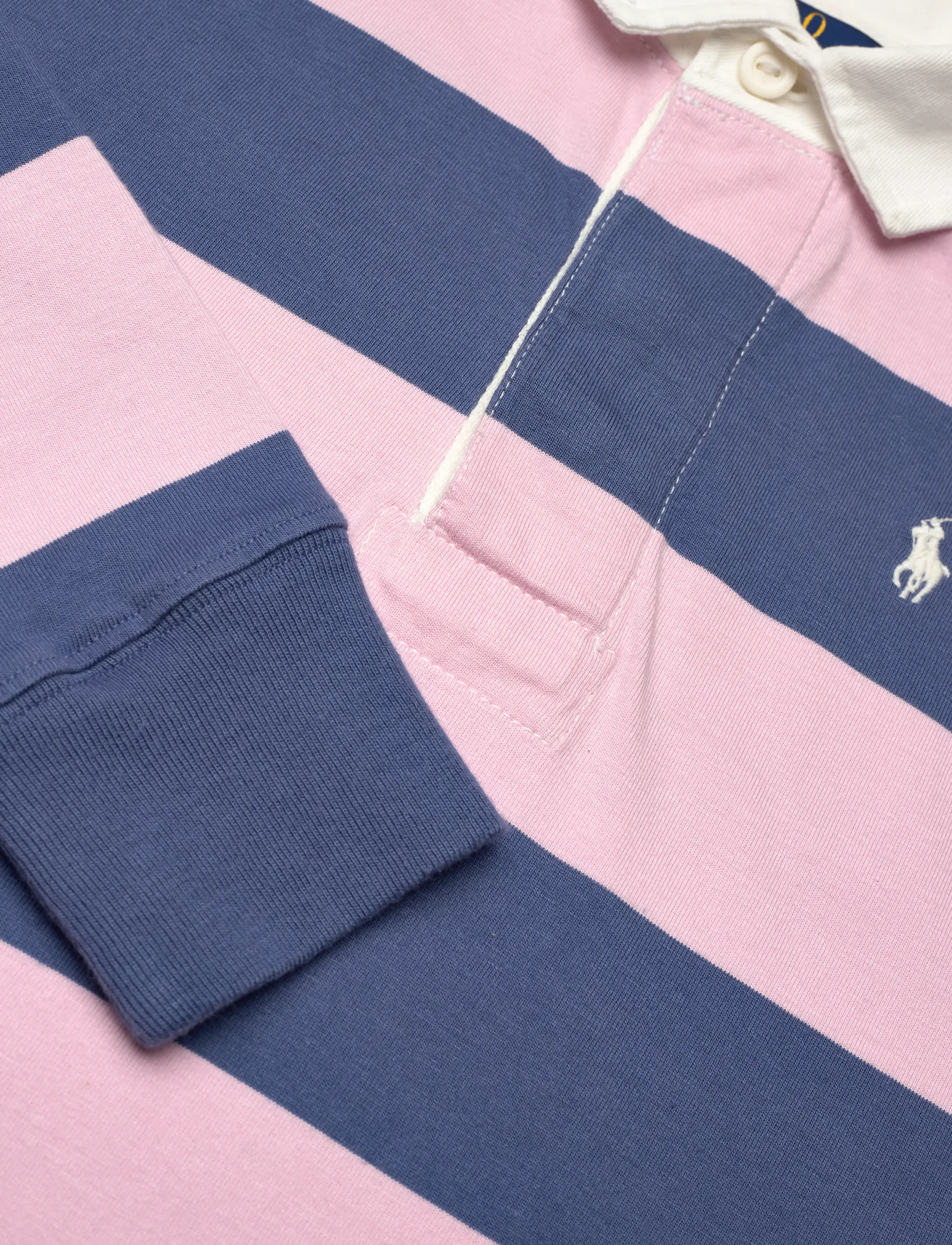Ralph Lauren Kids - Striped Cotton Jersey Rugby Dress - gardenpinkearthbl - 2