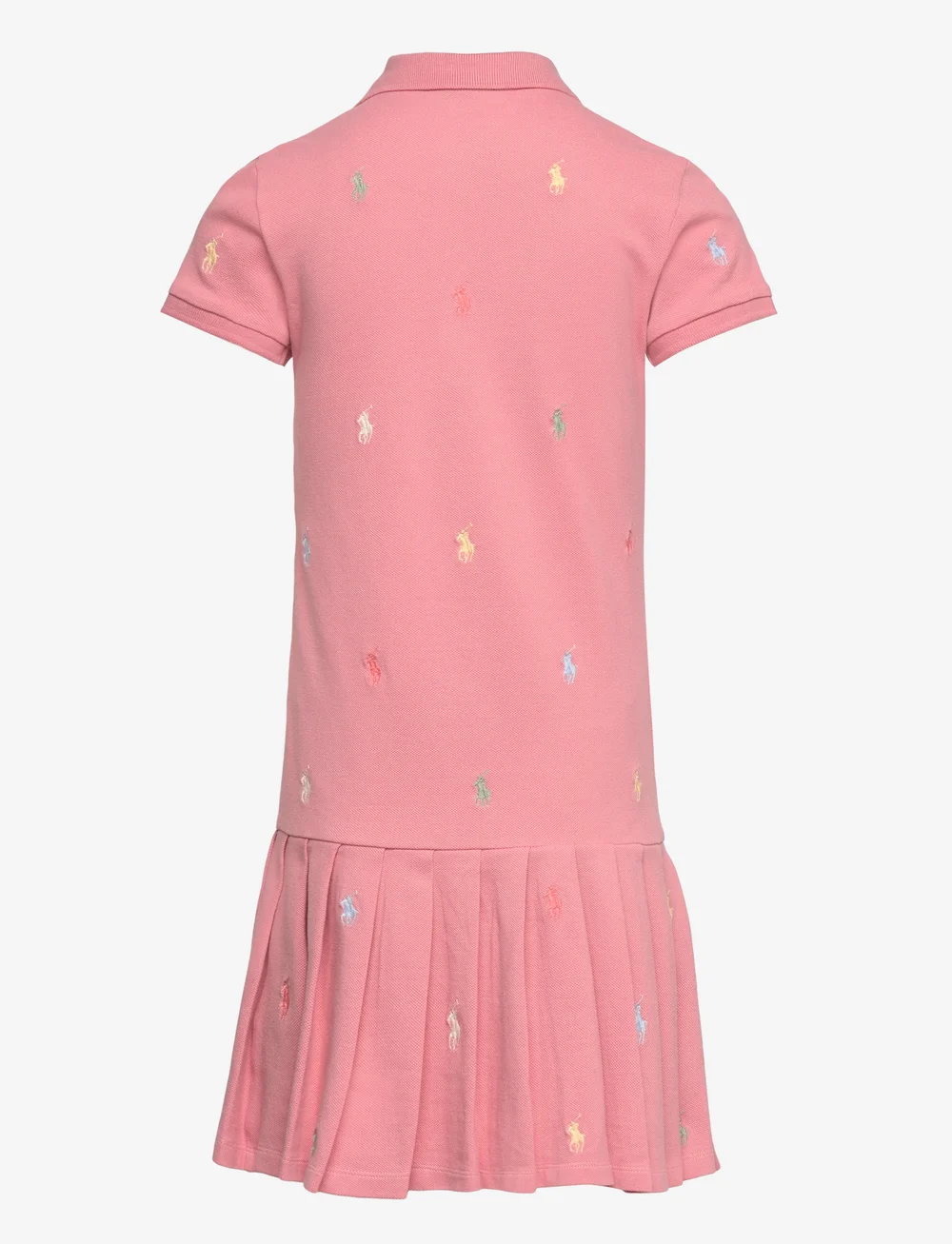 Ralph Lauren Kids - Polo Pony Stretch Mesh Polo Dress - kurzärmelige freizeitkleider - faded peony - 1