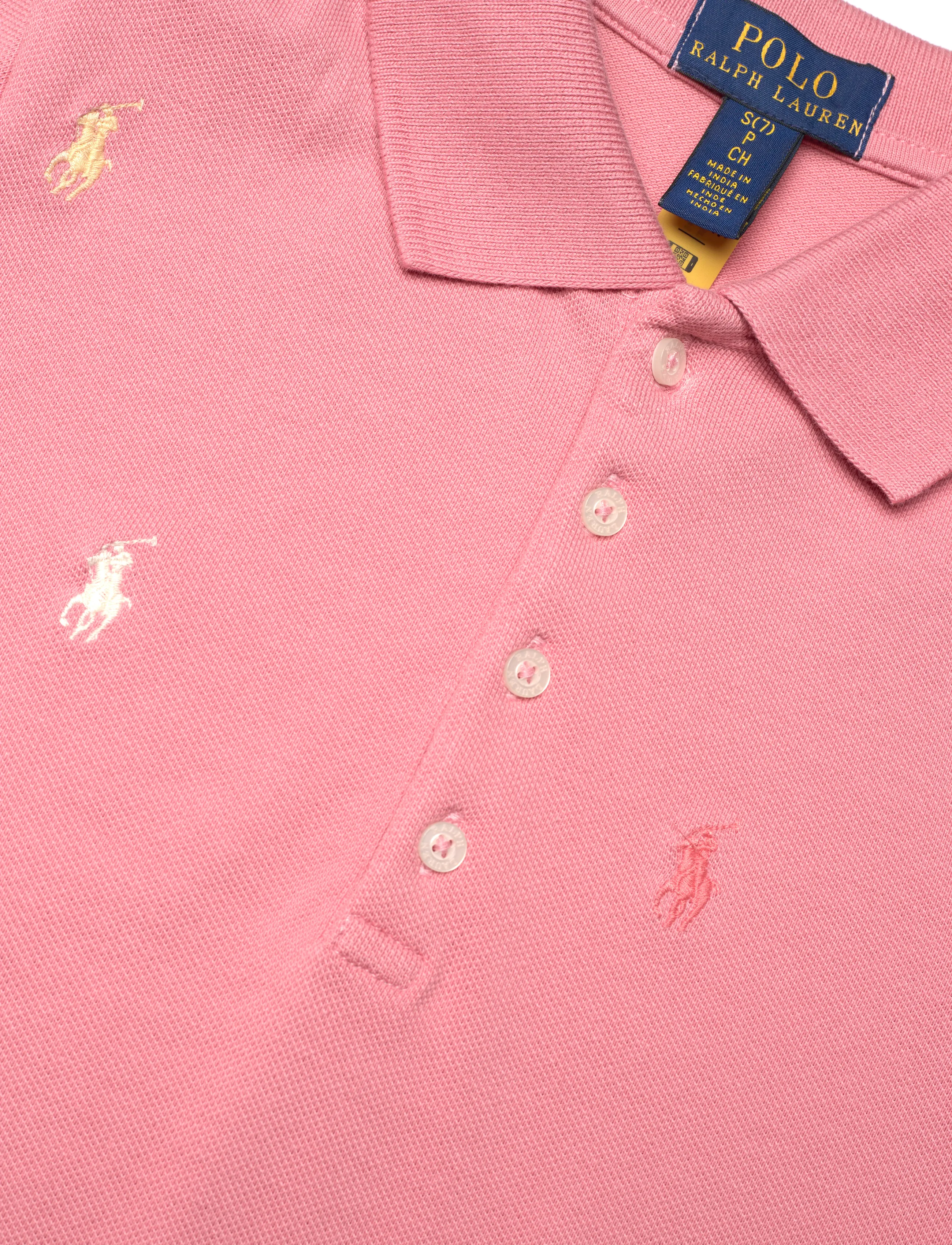 Ralph Lauren Kids - Polo Pony Stretch Mesh Polo Dress - faded peony - 3