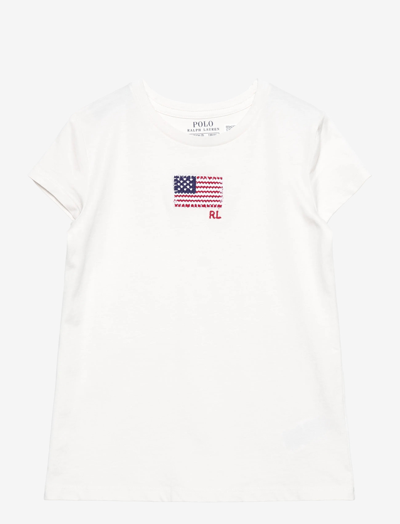 Ralph Lauren Kids - Flag-Appliqué Cotton Jersey Tee - kortärmade t-shirts - nevis - 0
