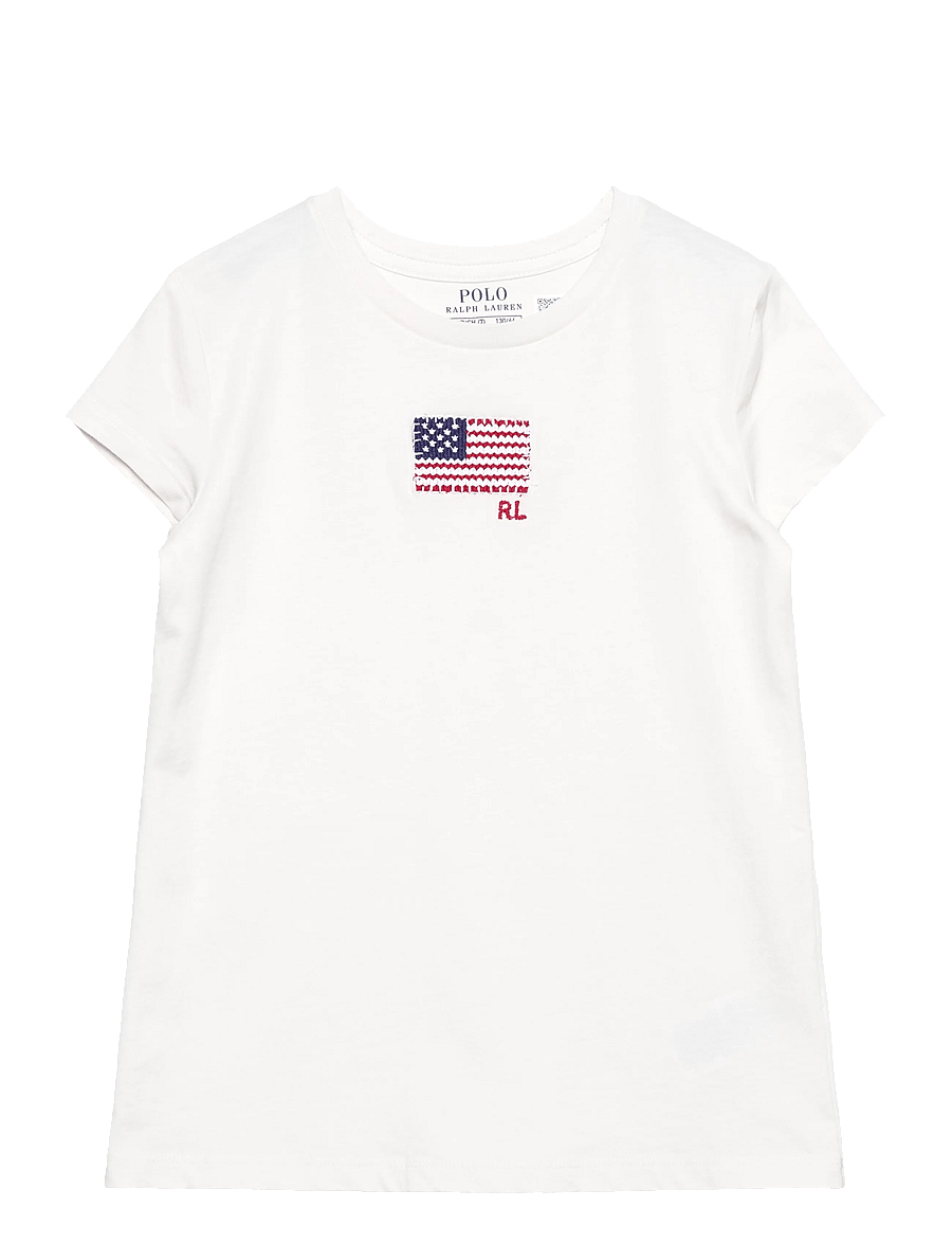 Ralph Lauren Kids - Flag-Appliqué Cotton Jersey Tee - nevis - 0