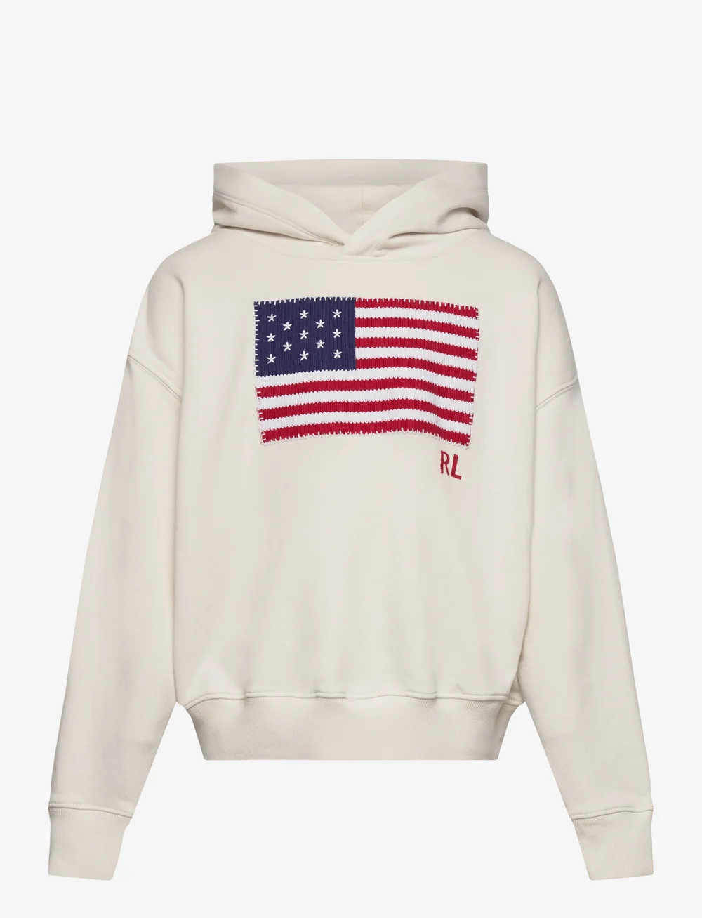 Ralph Lauren Kids - Flag-Appliqué French Terry Hoodie - kapuzenpullover - nevis - 0