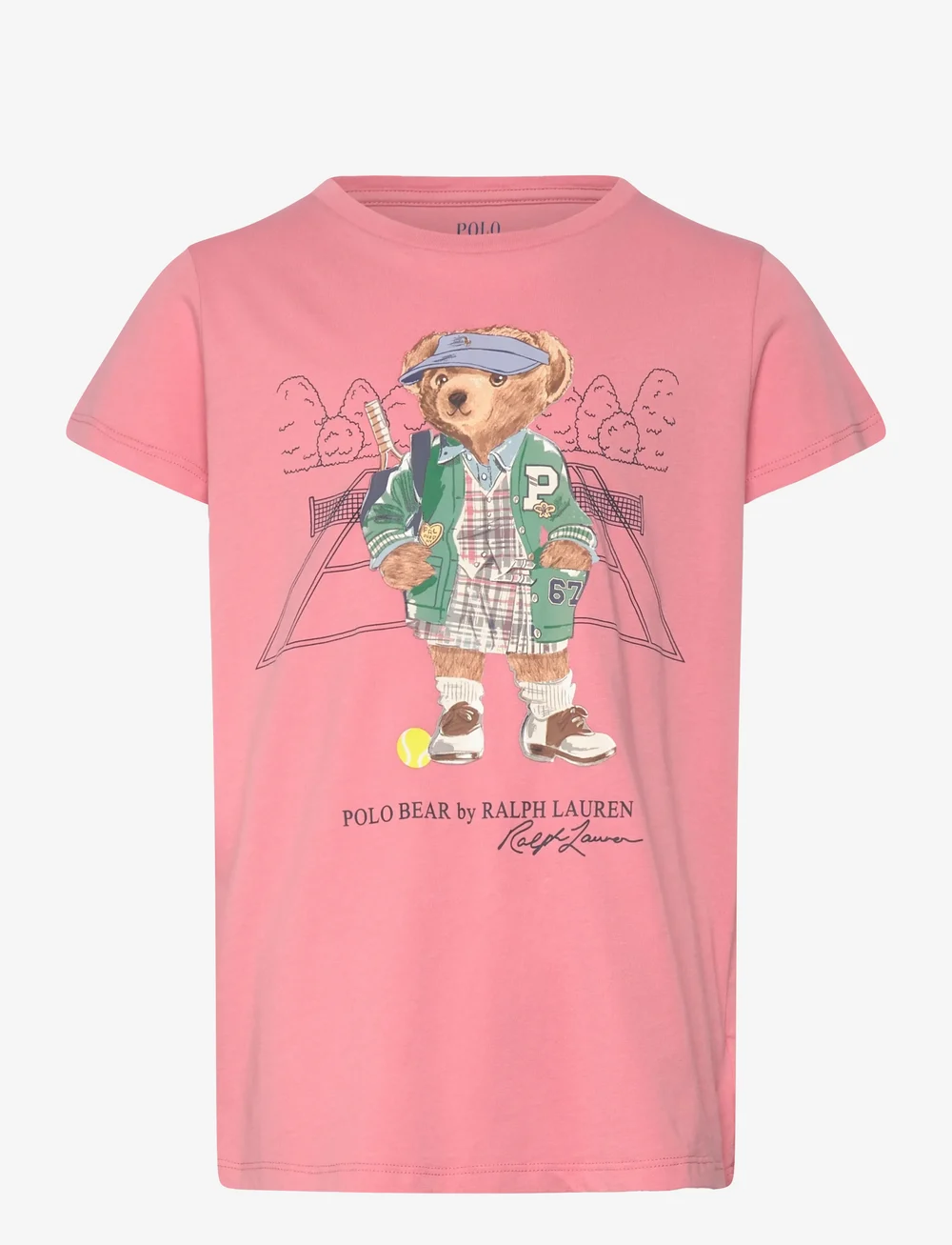Ralph Lauren Kids - Polo Bear Cotton Jersey Tee - kortærmede t-shirts - faded peony - 0