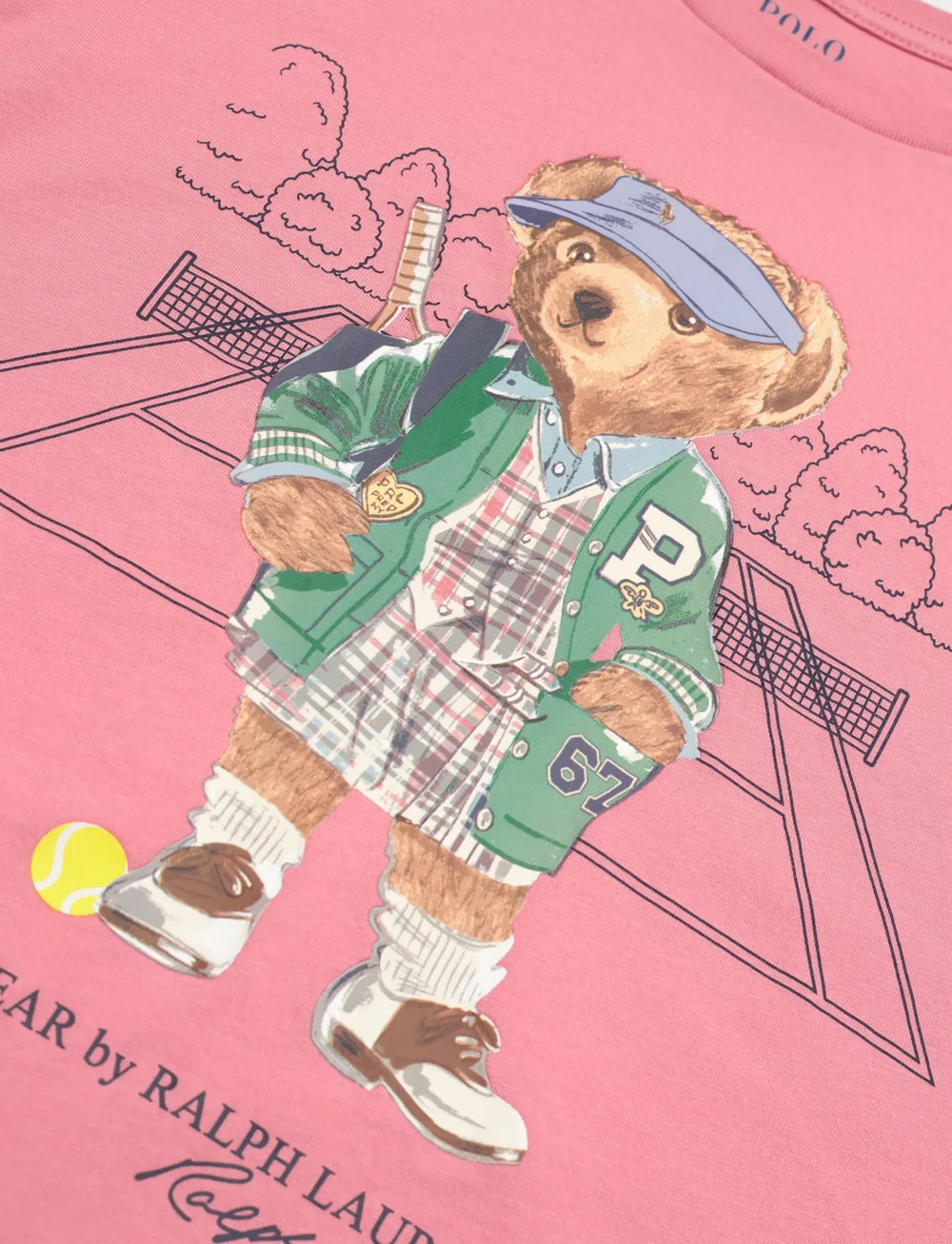 Ralph Lauren Kids - Polo Bear Cotton Jersey Tee - kortærmede t-shirts - faded peony - 2