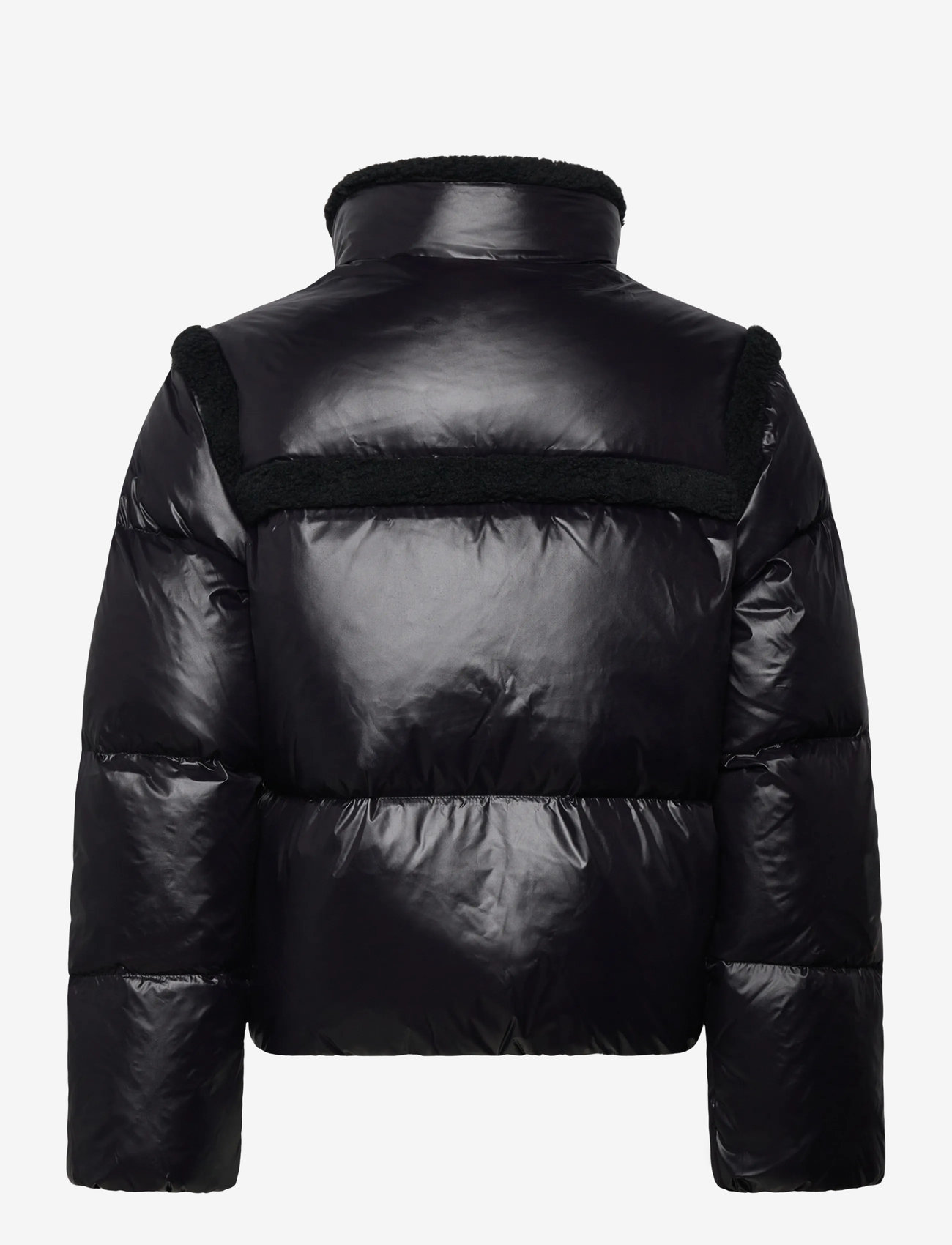 Ralph Lauren Kids - Teddy Fleece–Trim Down Boxy Jacket - winter jackets - polo black - 1