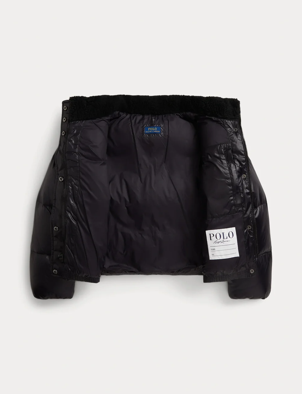 Ralph Lauren Kids - Teddy Fleece–Trim Down Boxy Jacket - winterjacke - polo black - 2