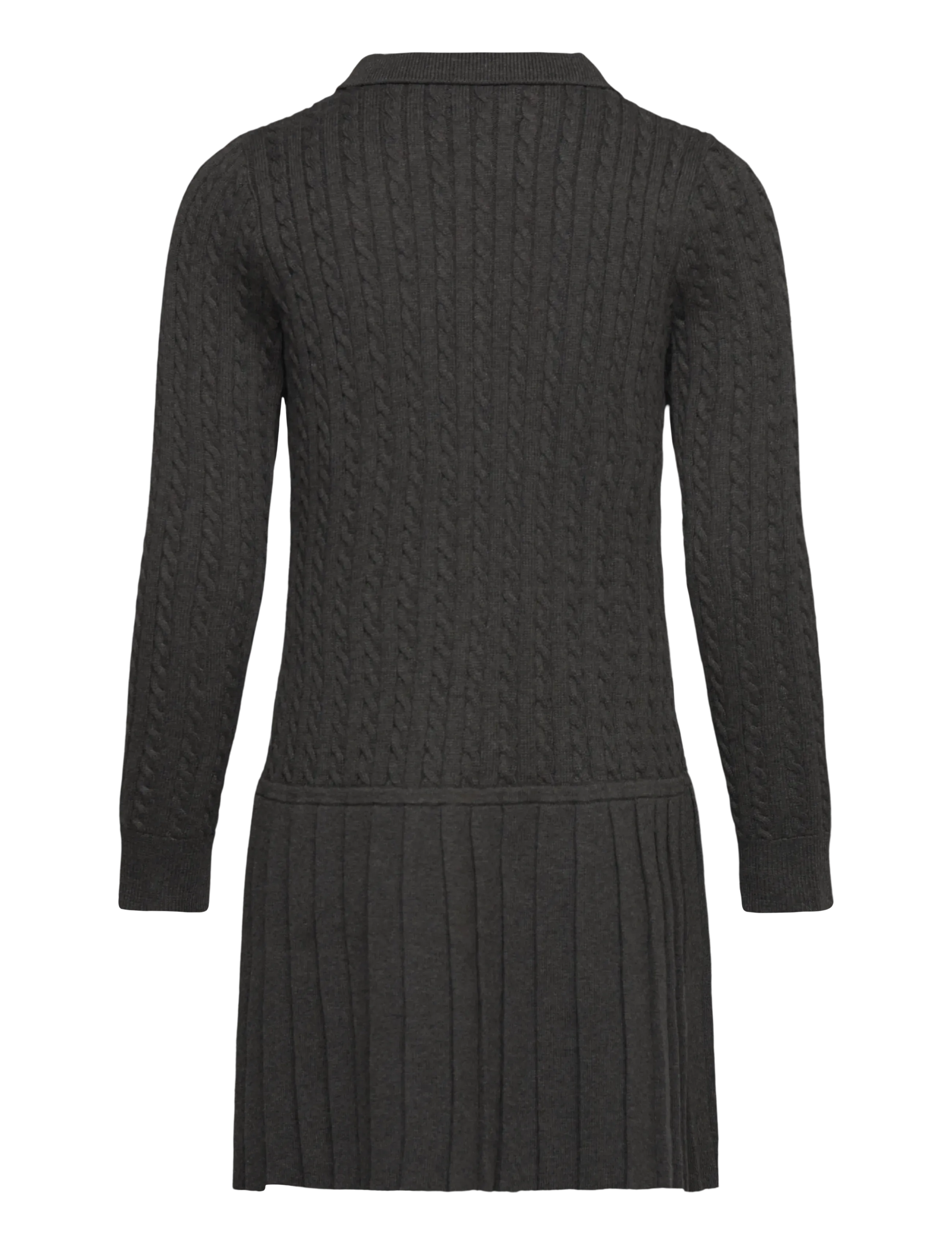 Ralph Lauren Kids - Mini-Cable Polo Sweater Dress - robes décontractées à manches longues - windsor heather - 2