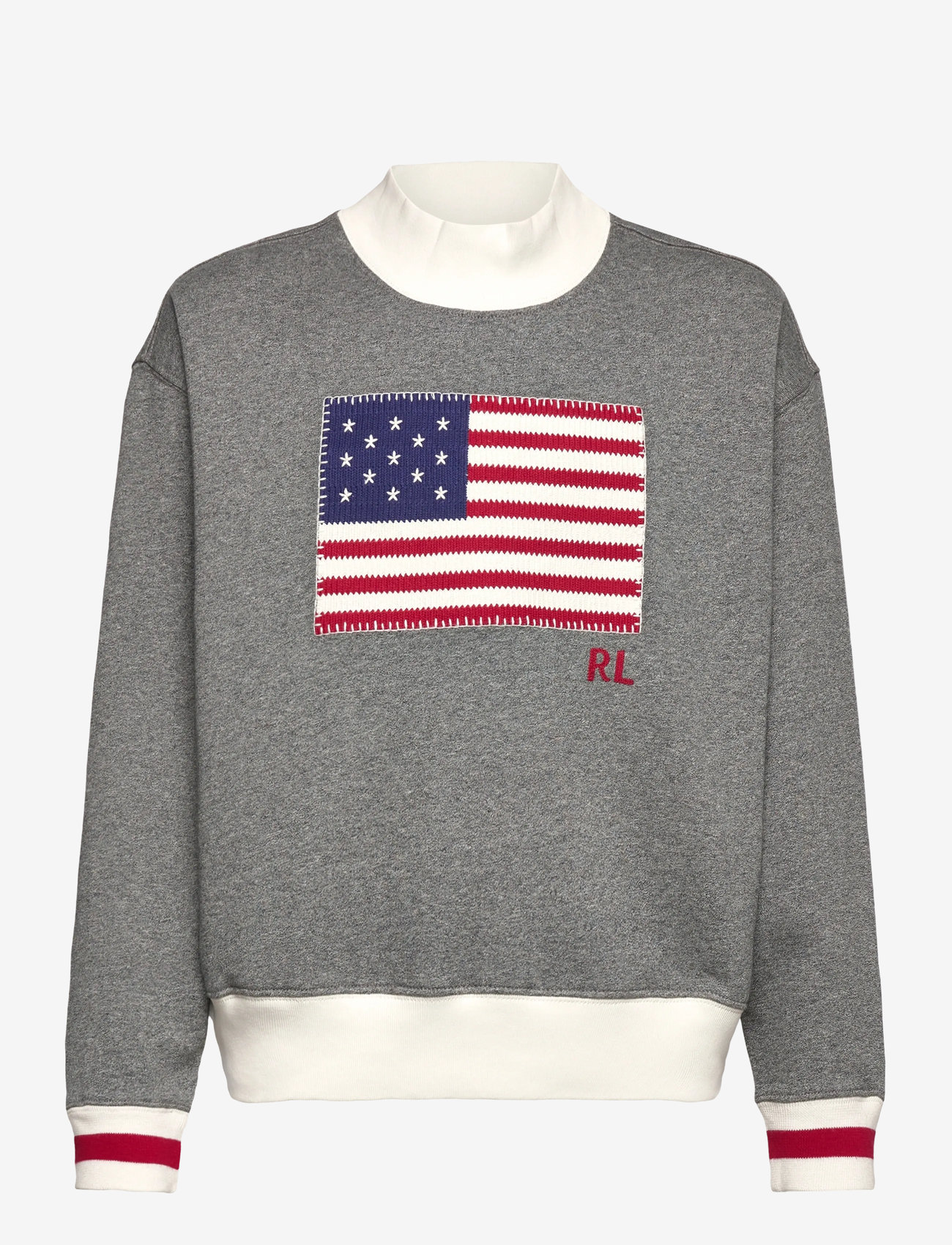 Ralph Lauren Kids - Flag Fleece Mockneck Sweatshirt - dressipluusid - vintage pepper he - 0