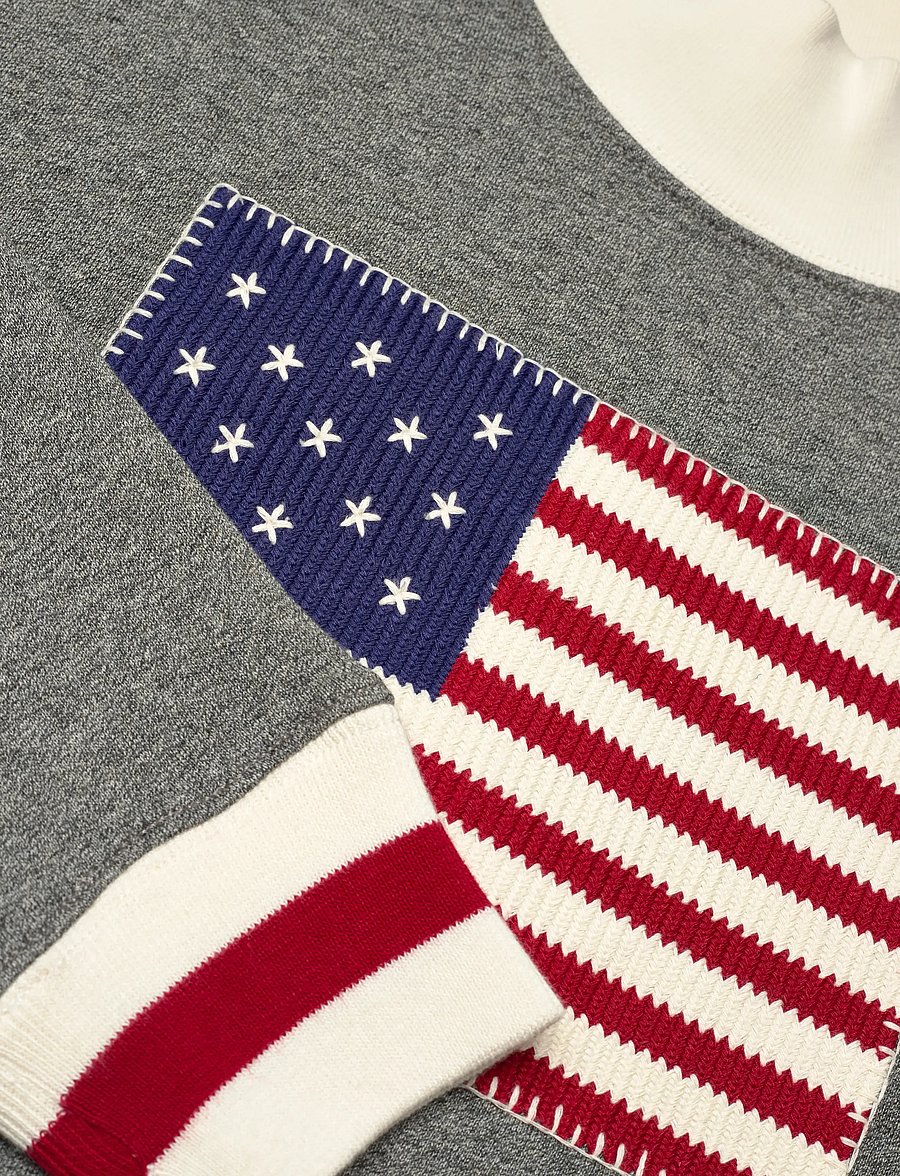Ralph Lauren Kids - Flag Fleece Mockneck Sweatshirt - sweatshirts - vintage pepper he - 2