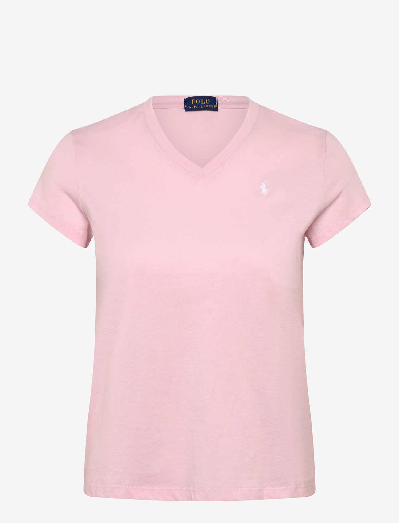 Ralph Lauren Kids - Cotton Jersey V-Neck Tee - kortærmede t-shirts - hint of pink - 0