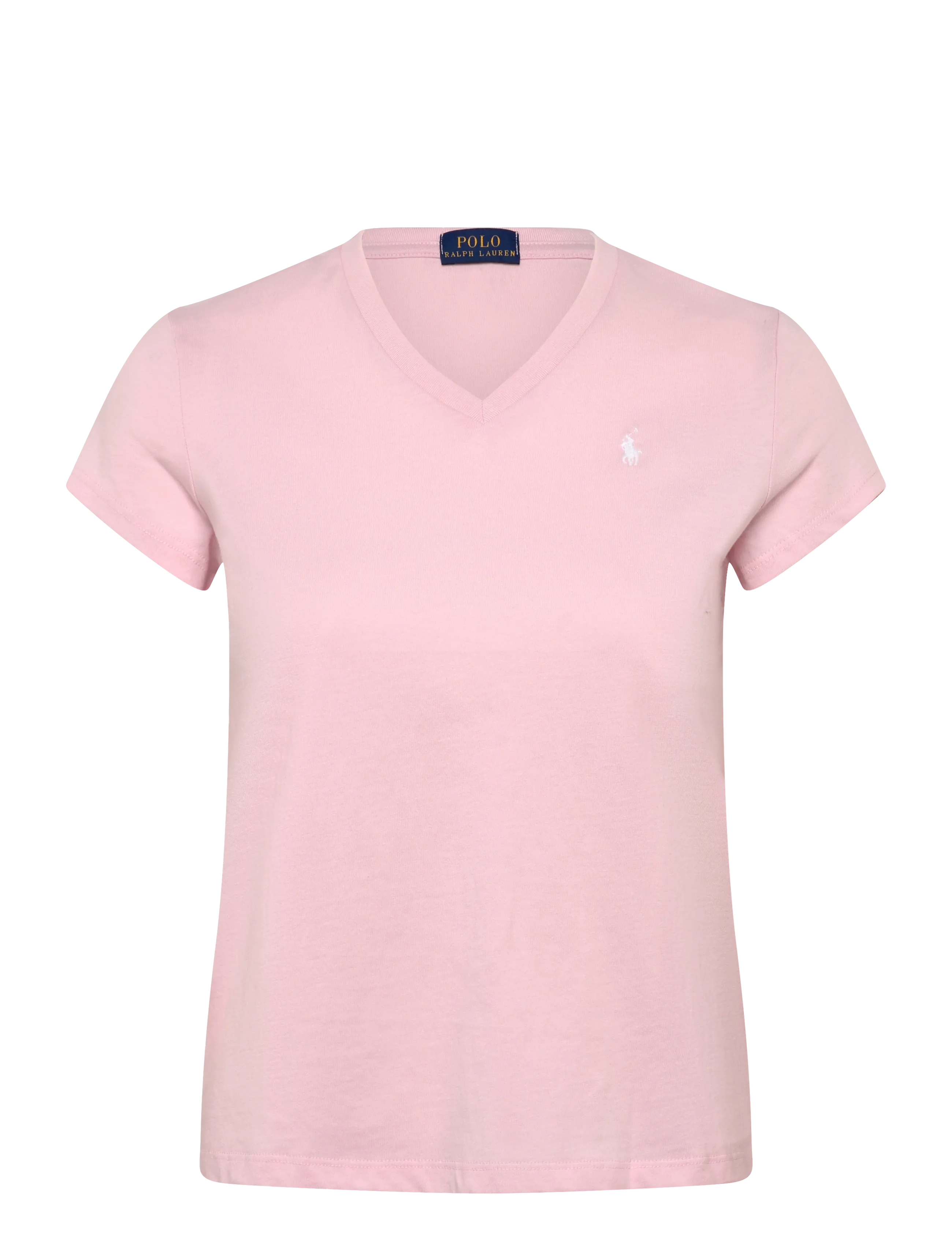 Cotton Jersey V-Neck Tee - HINT OF PINK