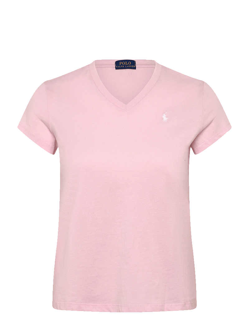 Ralph Lauren Kids - Cotton Jersey V-Neck Tee - kortærmede t-shirts - hint of pink - 0