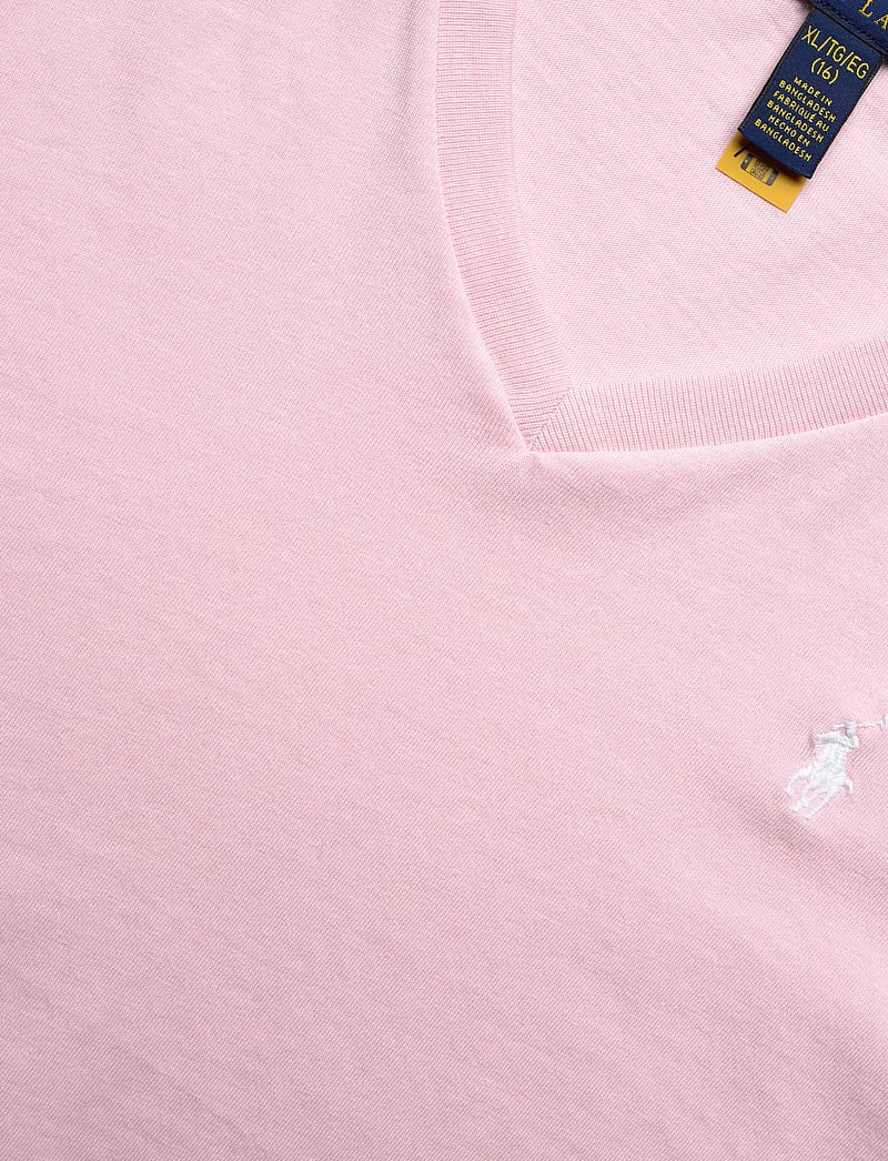 Ralph Lauren Kids - Cotton Jersey V-Neck Tee - kortærmede t-shirts - hint of pink - 2