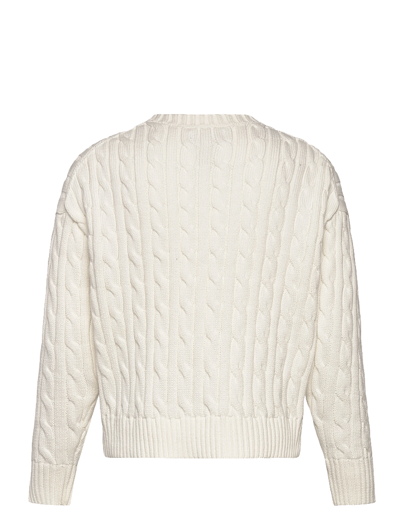 Ralph Lauren Kids - 20/2 COTTON-SWEATER-PULLOVER - stickade tröjor - deckwash white - 2