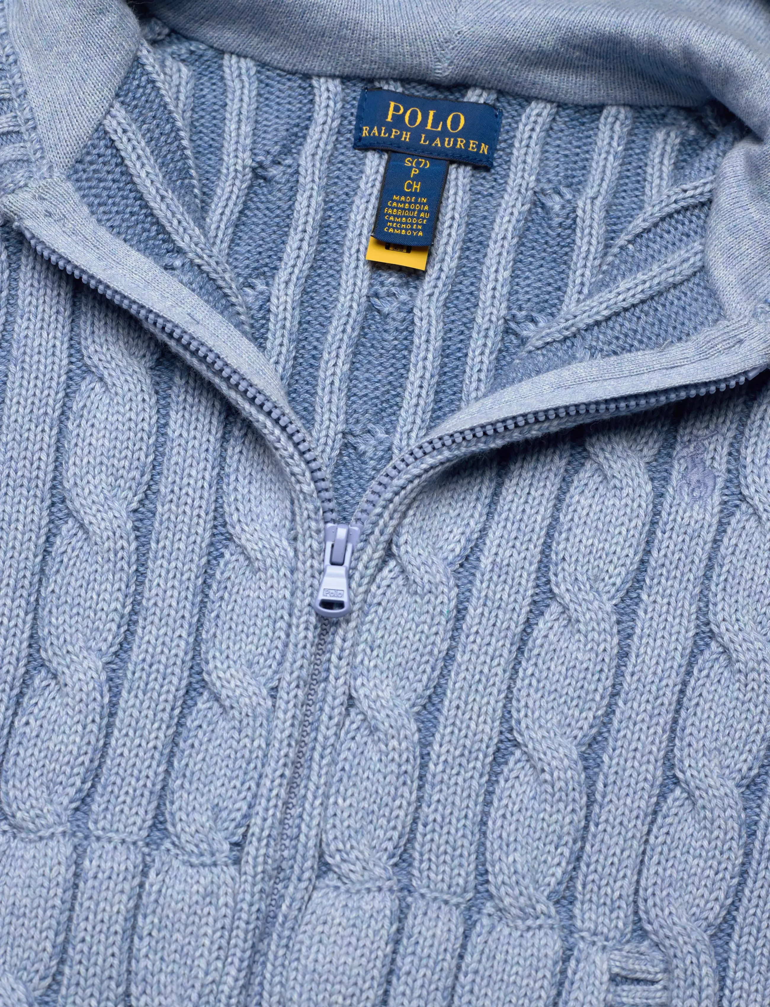 Ralph Lauren Kids - 20/2 COTTON-SWEATER-FULL ZIP - cardigans - blue heather - 2