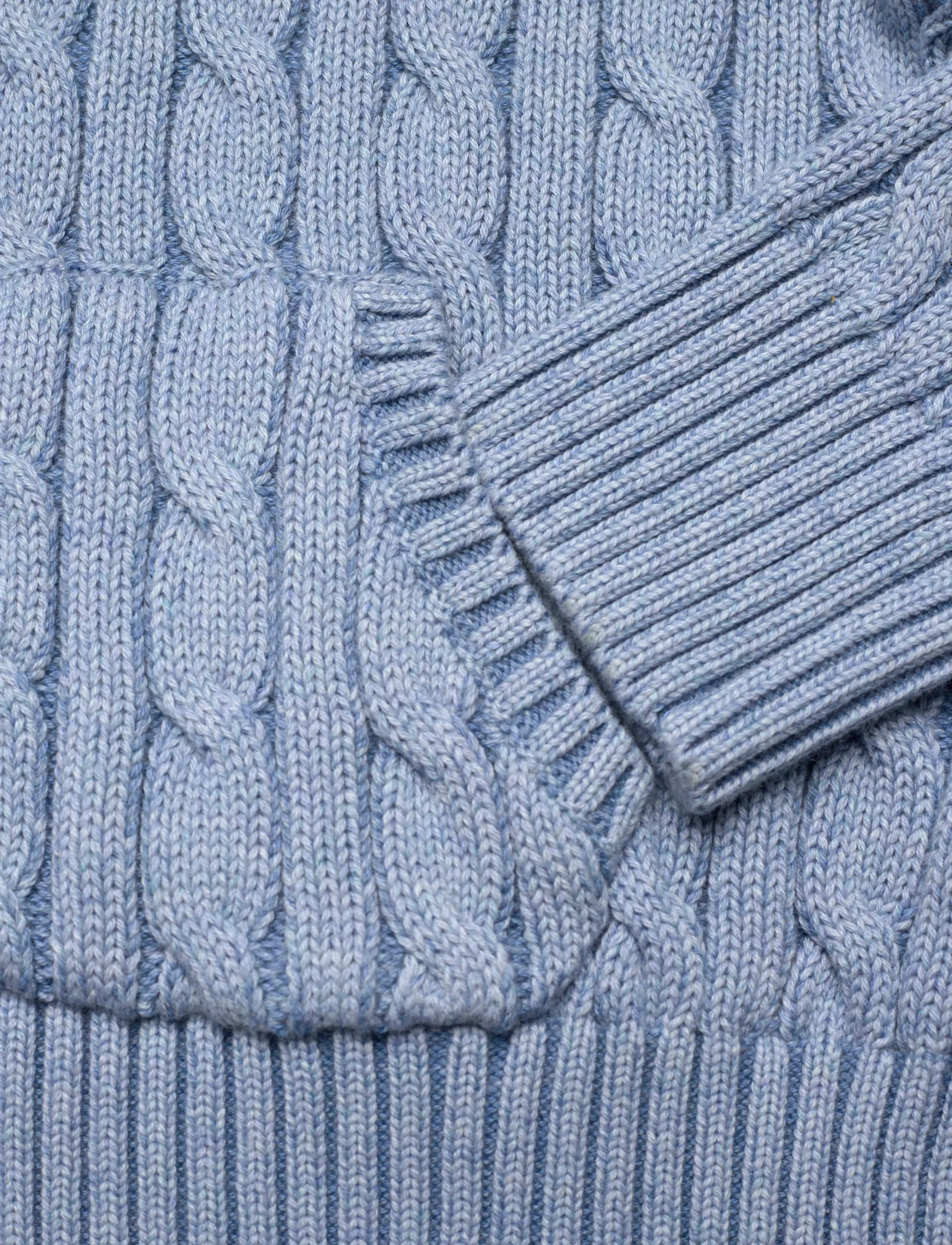 Ralph Lauren Kids - 20/2 COTTON-SWEATER-FULL ZIP - cardigans - blue heather - 3