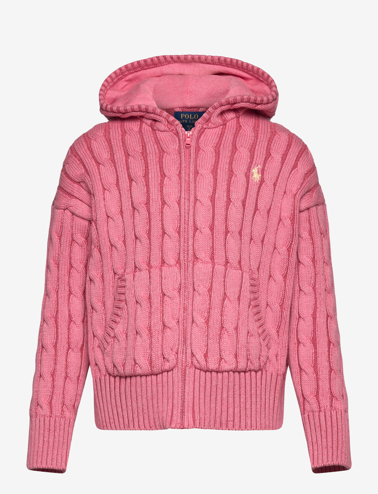 Ralph Lauren Kids - 20/2 COTTON-SWEATER-FULL ZIP - cardigans - pink heather - 0