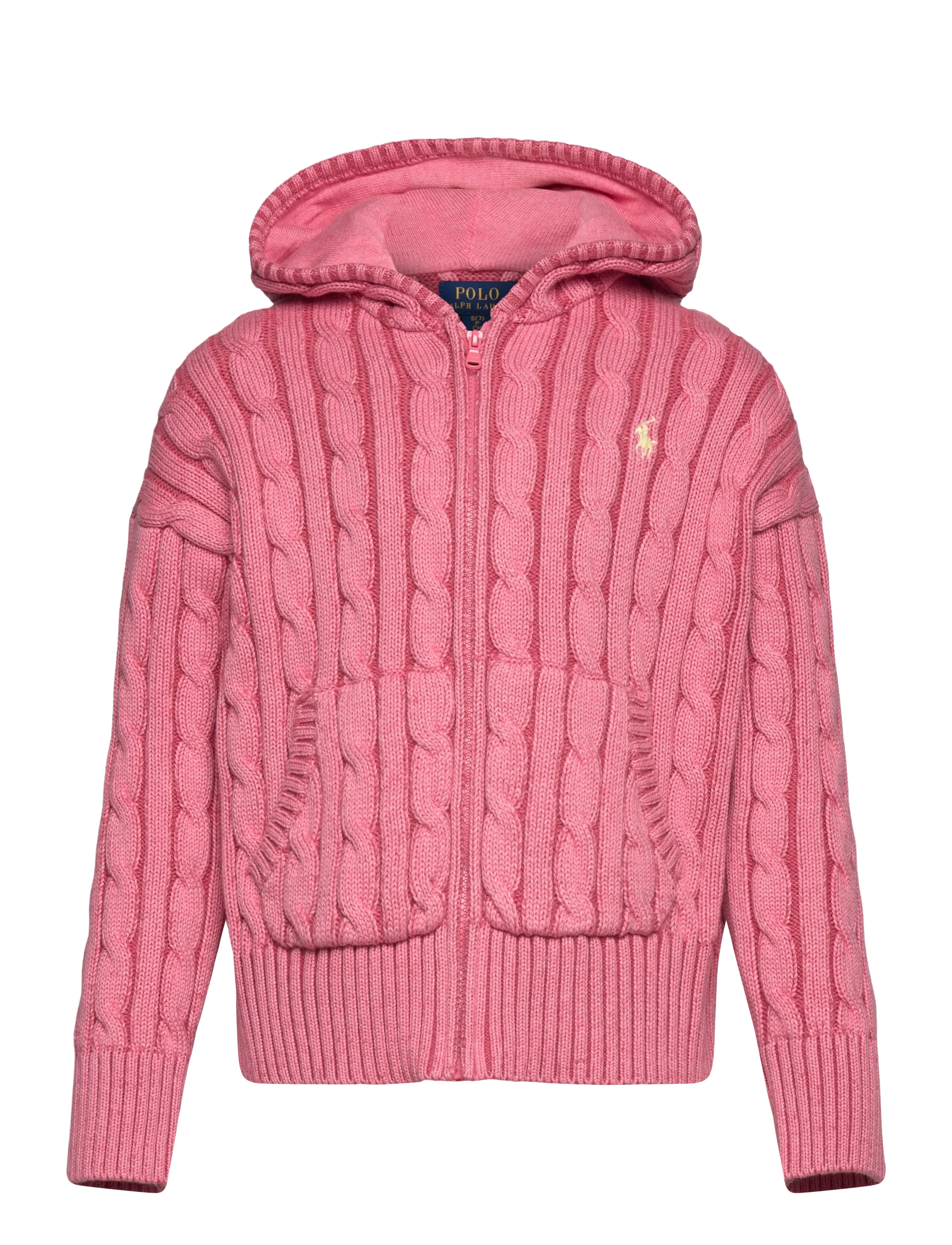Ralph Lauren Kids 20/2 COTTON-SWEATER-FULL ZIP - Polo Ralph Lauren - PINK HEATHER / pink/rose