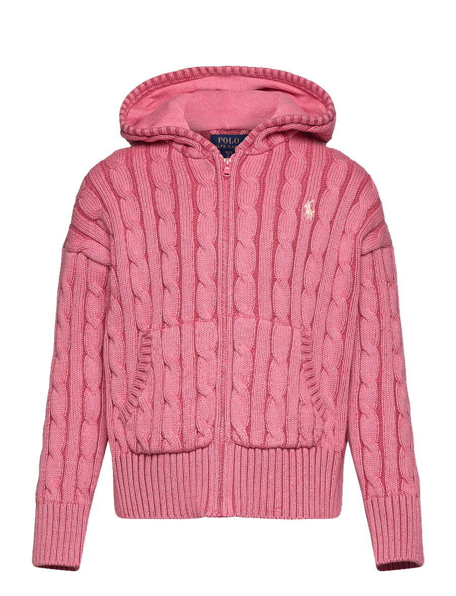 Ralph Lauren Kids - 20/2 COTTON-SWEATER-FULL ZIP - cardigans - pink heather - 0