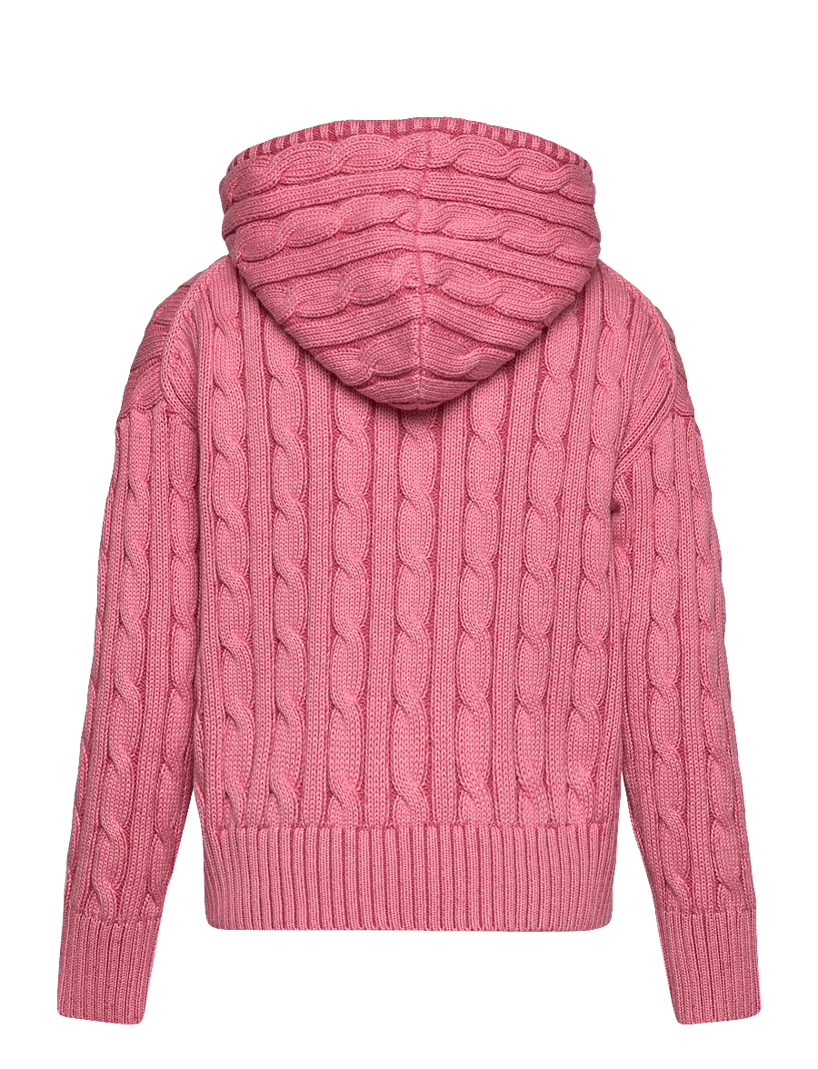Ralph Lauren Kids - 20/2 COTTON-SWEATER-FULL ZIP - cardigans - pink heather - 1