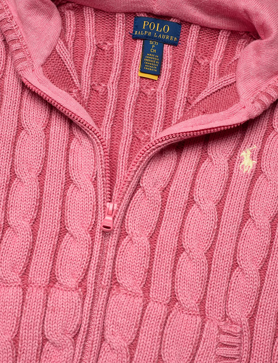 Ralph Lauren Kids - 20/2 COTTON-SWEATER-FULL ZIP - cardigans - pink heather - 2