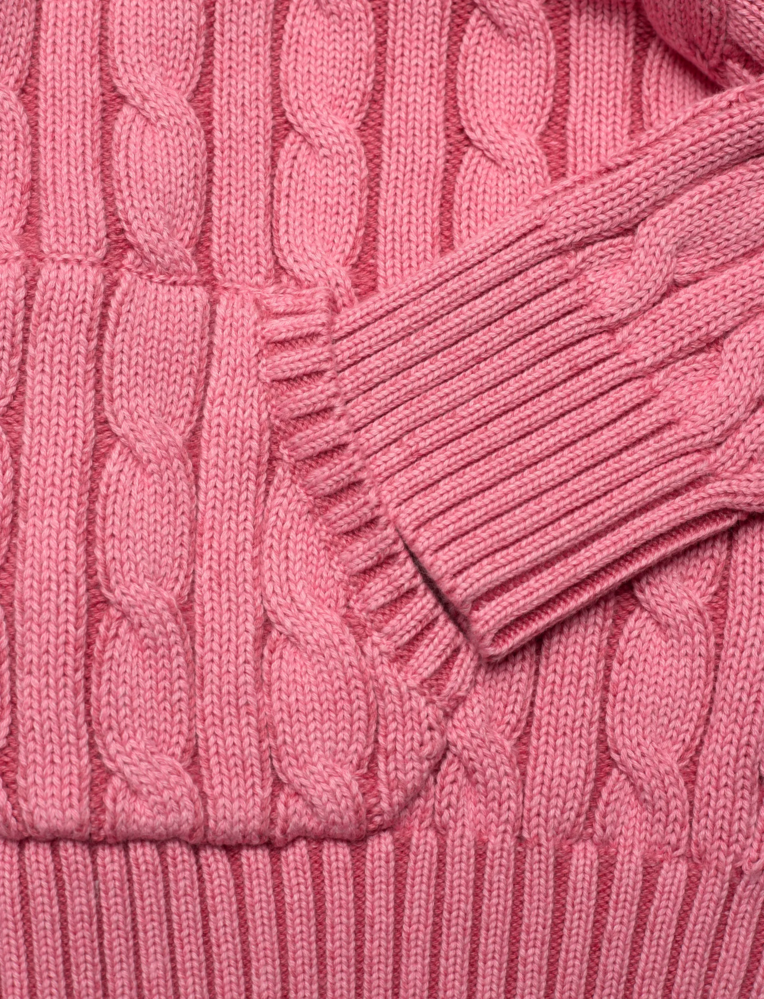 Ralph Lauren Kids - 20/2 COTTON-SWEATER-FULL ZIP - cardigans - pink heather - 3