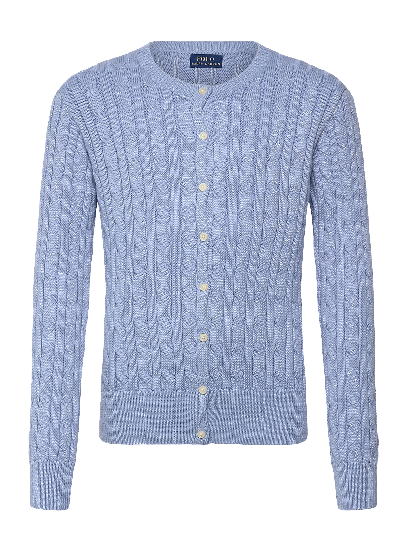 Ralph Lauren Kids - 2/20 COTTON-SWEATER-CARDIGAN - kardiganid - chambray blue w - 0