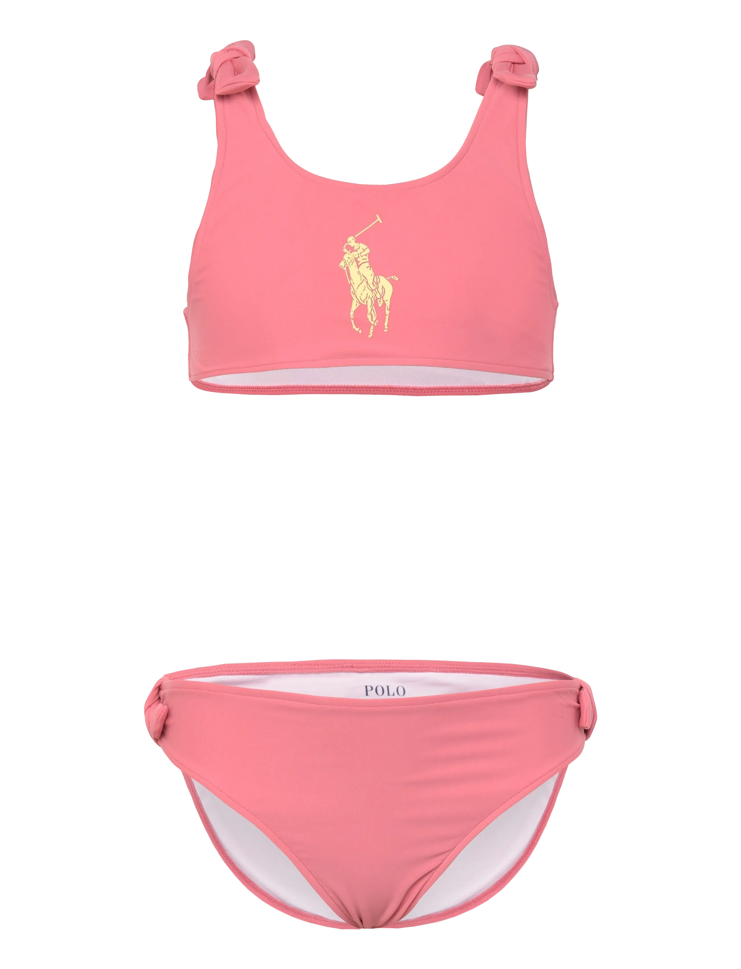 Ralph Lauren Kids Big Pony Two-Piece Swimsuit, 148-153, Pink, Badetøj > Bikinier, Børn