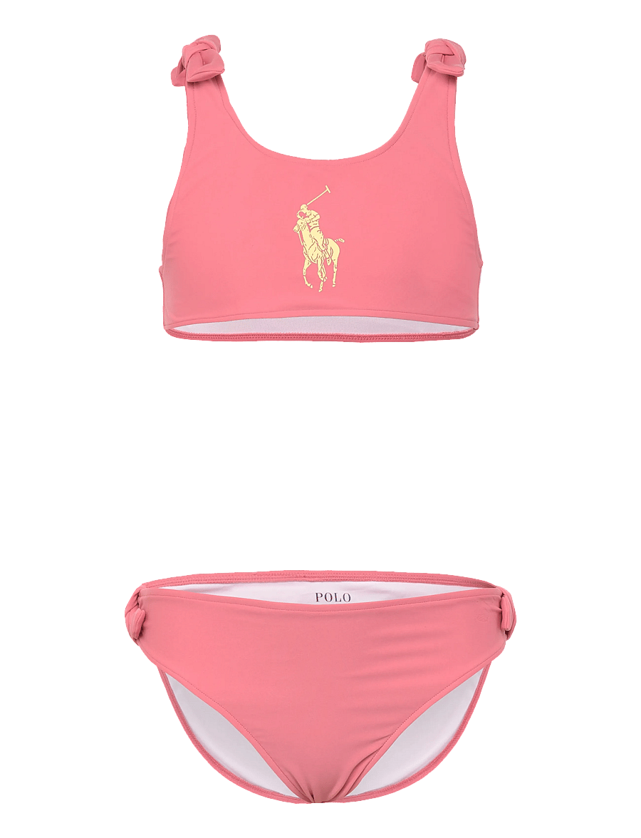Ralph Lauren Kids - Big Pony Two-Piece Swimsuit - bikinis - desert rose - 0