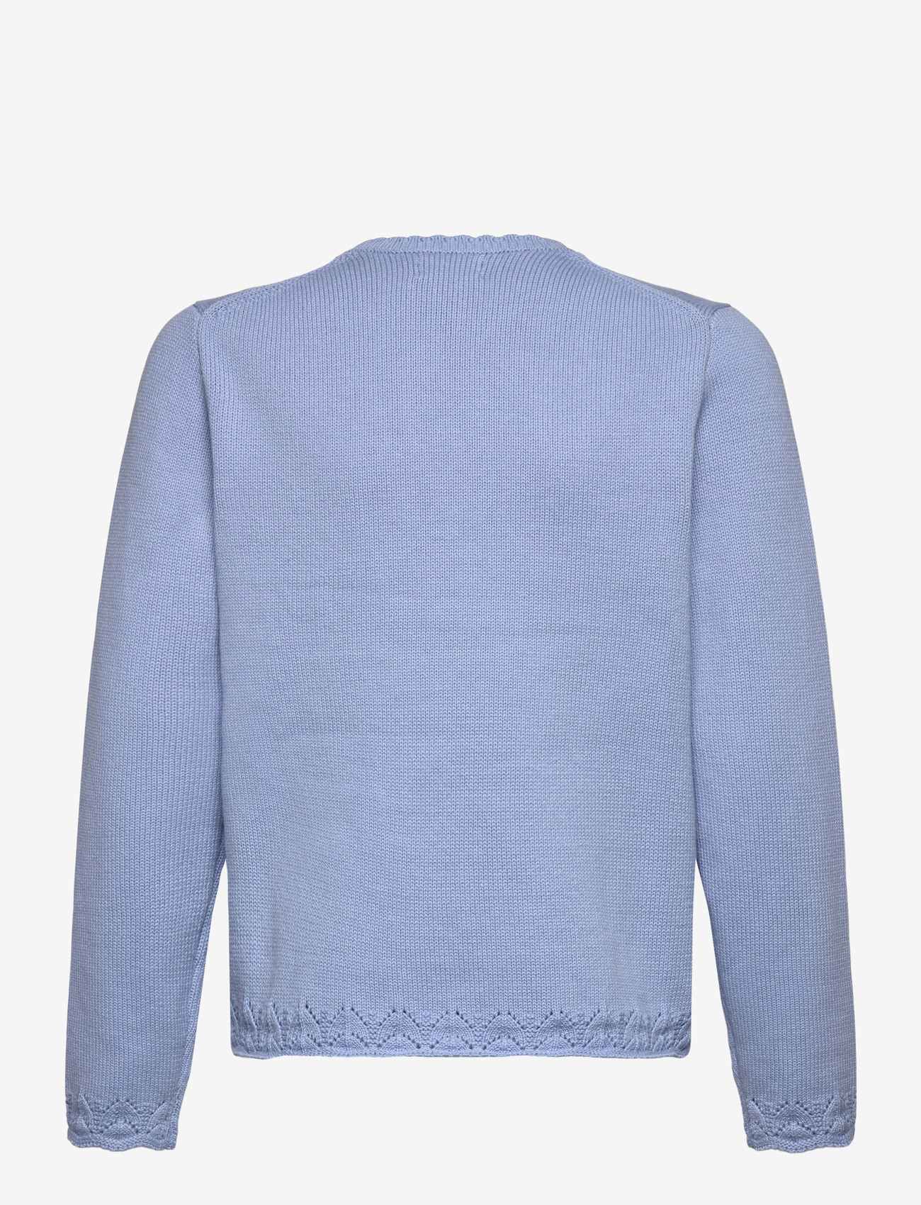 Ralph Lauren Kids - Dog Scalloped Crewneck Sweater - stickade tröjor - chambray blue - 1