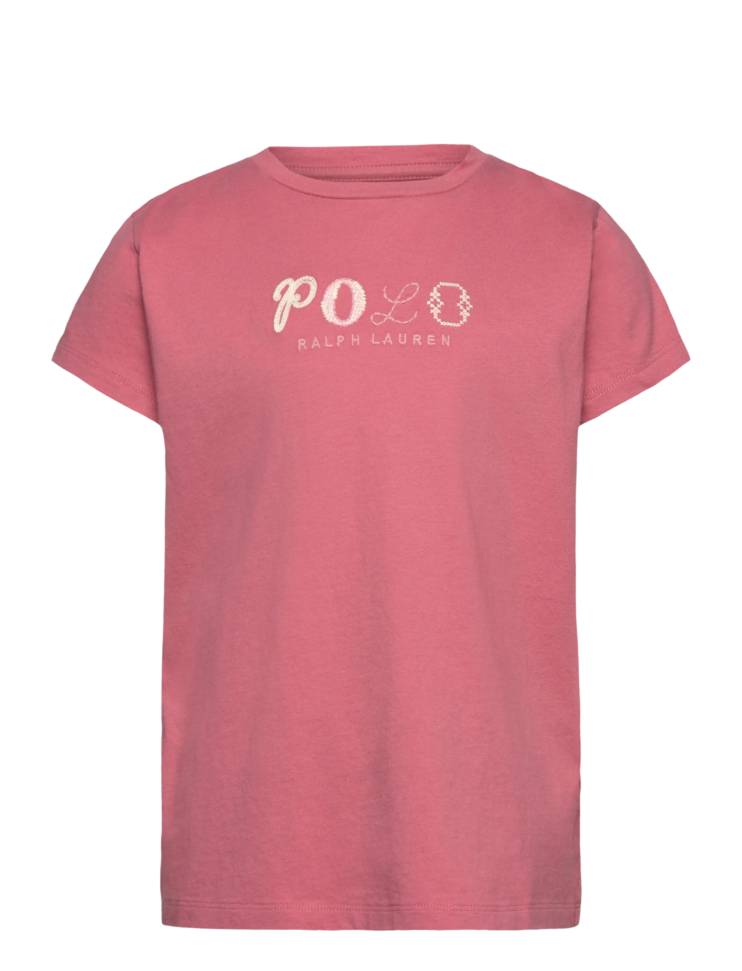 Ralph Lauren Kids Logo Cotton Jersey Tee, 132-140, T-shirts, Rosa - Short-sleeved, Kinder