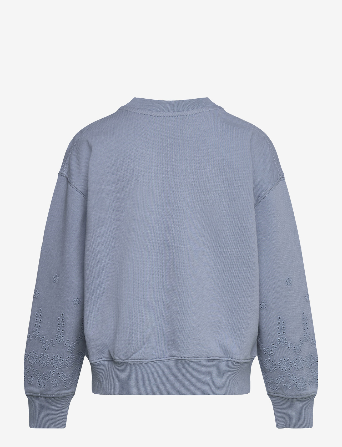 Ralph Lauren Kids - Eyelet French Terry Sweatshirt - sweatshirts - vessel blue - 1