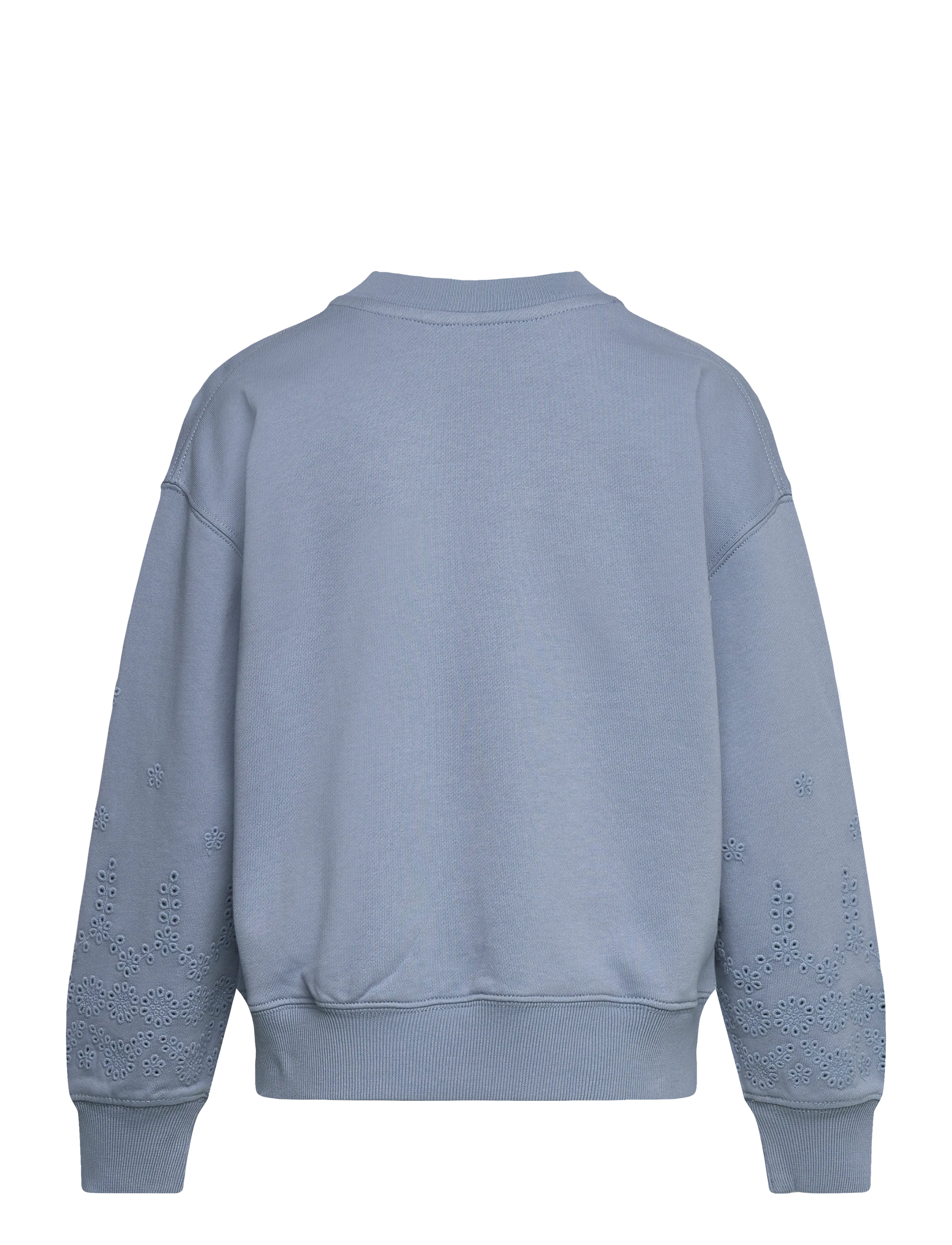 Ralph Lauren Kids - Eyelet French Terry Sweatshirt - sweatshirts - vessel blue - 1