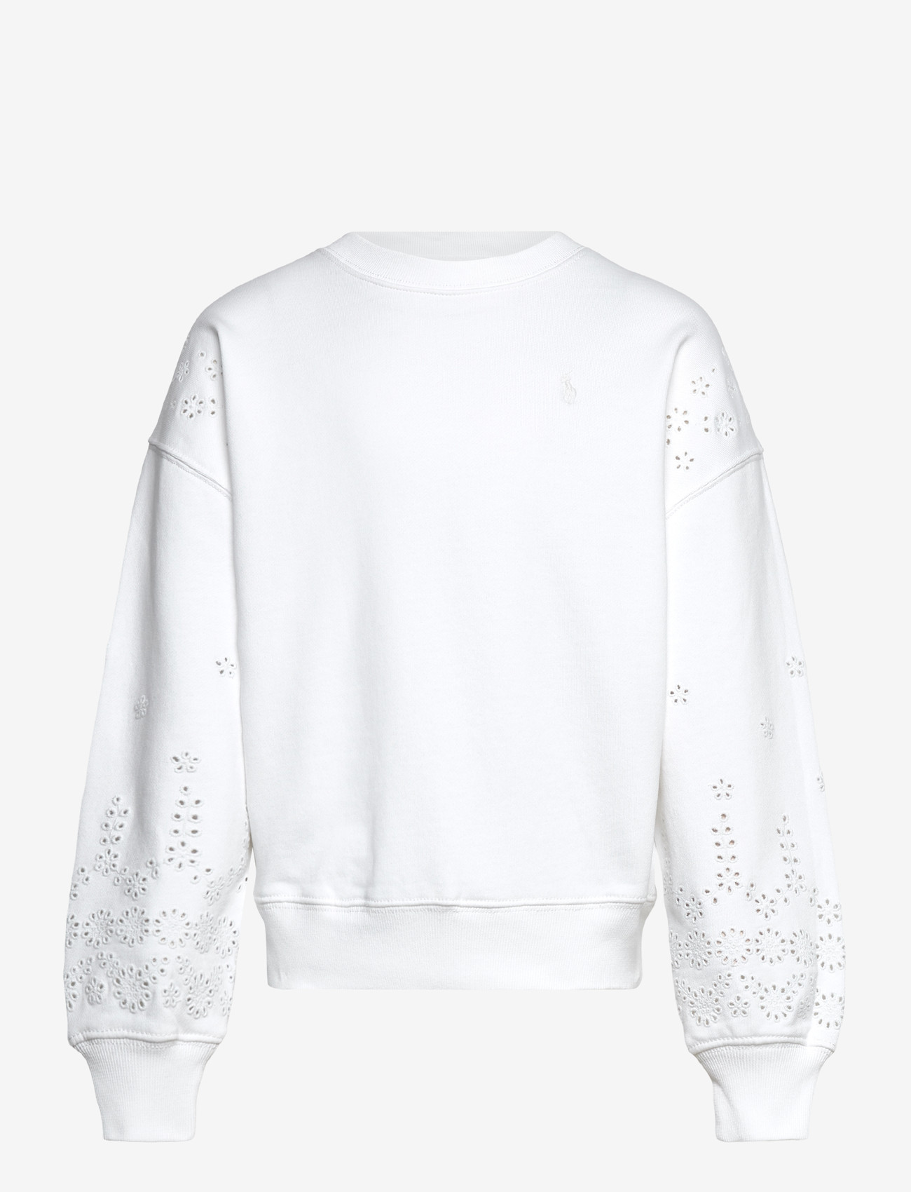 Ralph Lauren Kids - Eyelet French Terry Sweatshirt - sweatshirts - white - 0