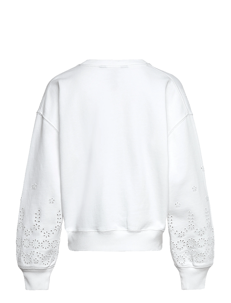 Ralph Lauren Kids - Eyelet French Terry Sweatshirt - sweatshirts - white - 1