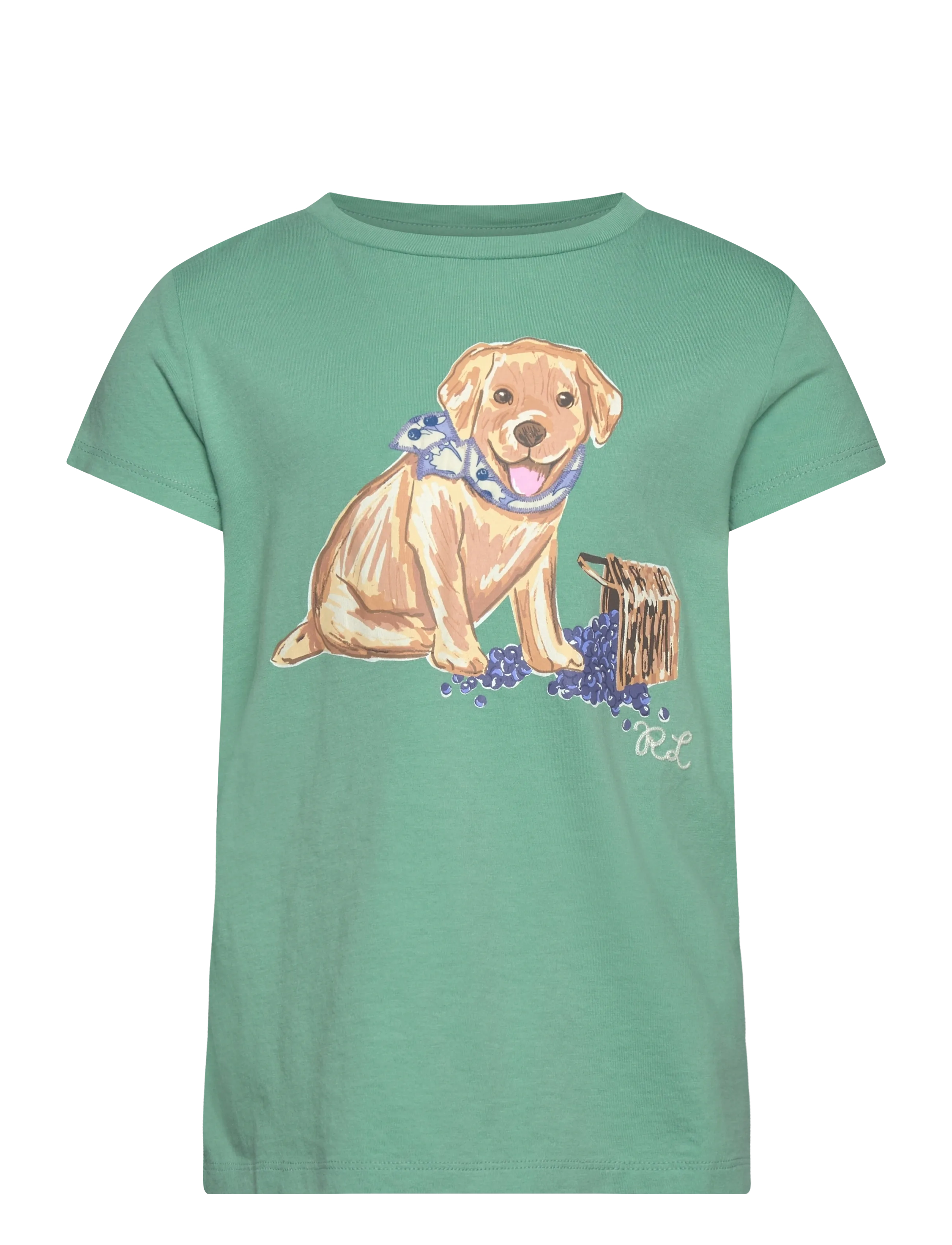 Ralph Lauren Kids Dog-Print Cotton Jersey Tee - Overdele - CELADON / green