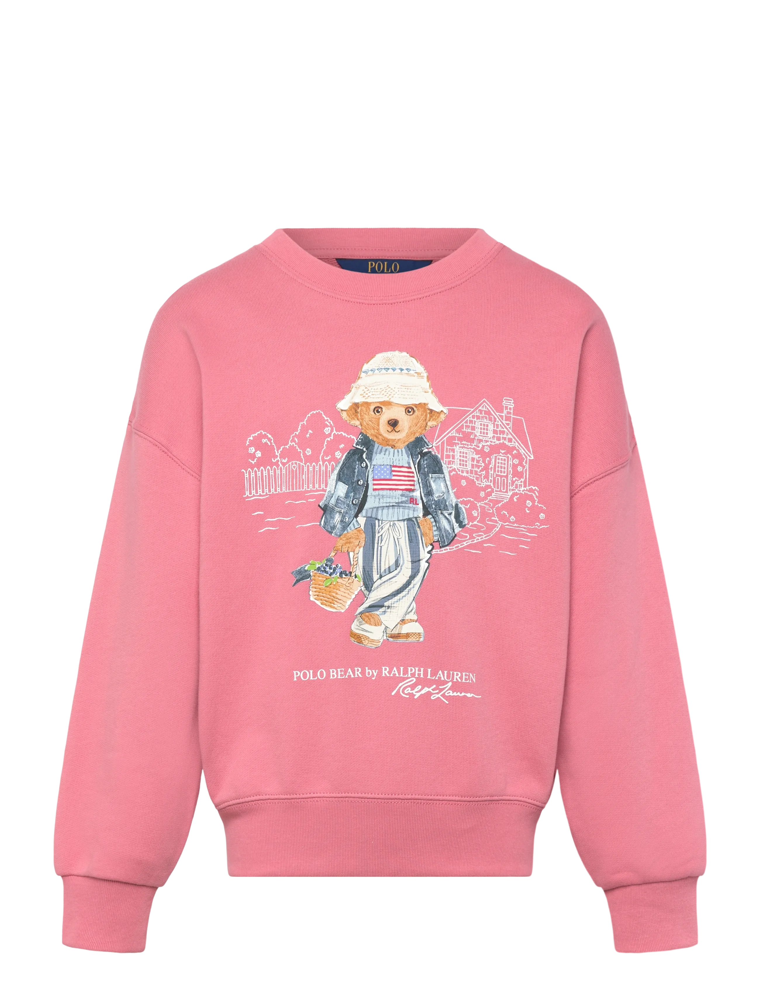 Ralph Lauren Kids Polo Bear Terry Sweatshirt - Kids 98-134 - DESERT ROSE / pink/rose